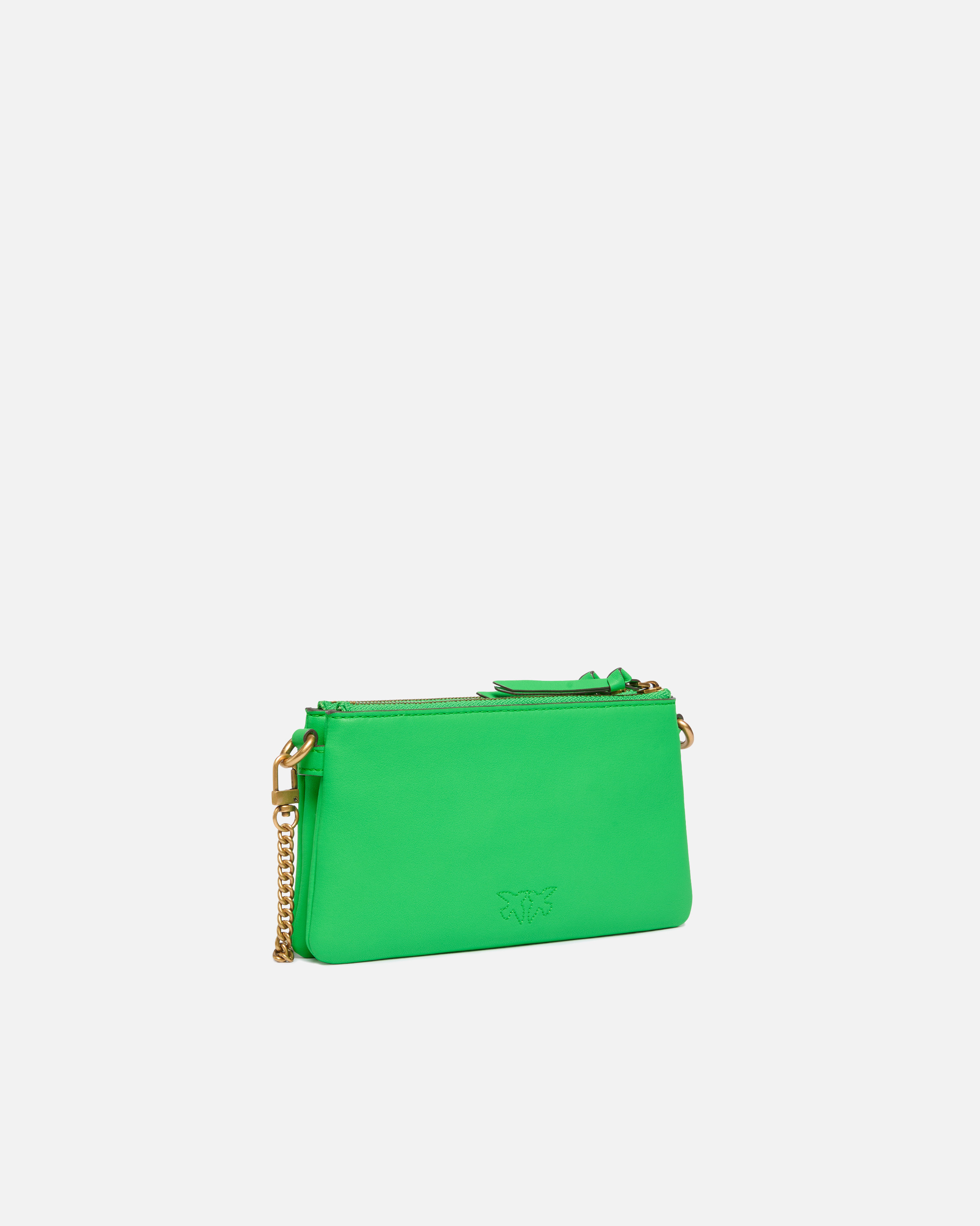 Pinko Small Leather Shoulder Bag With Love Birds Logo