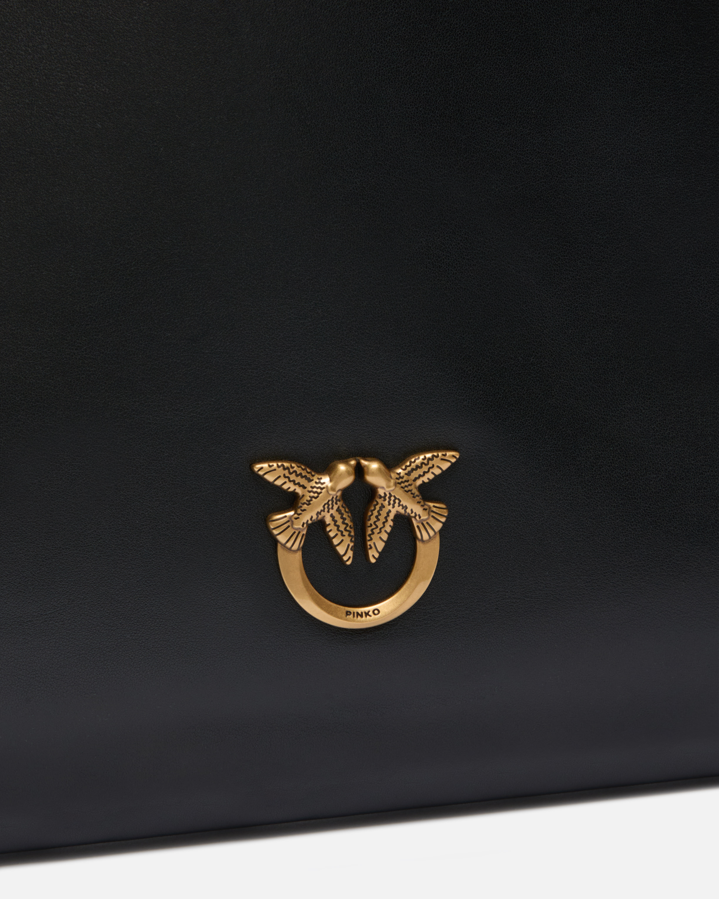 Leather Mini Slouchy Bag with Love Birds logo 2