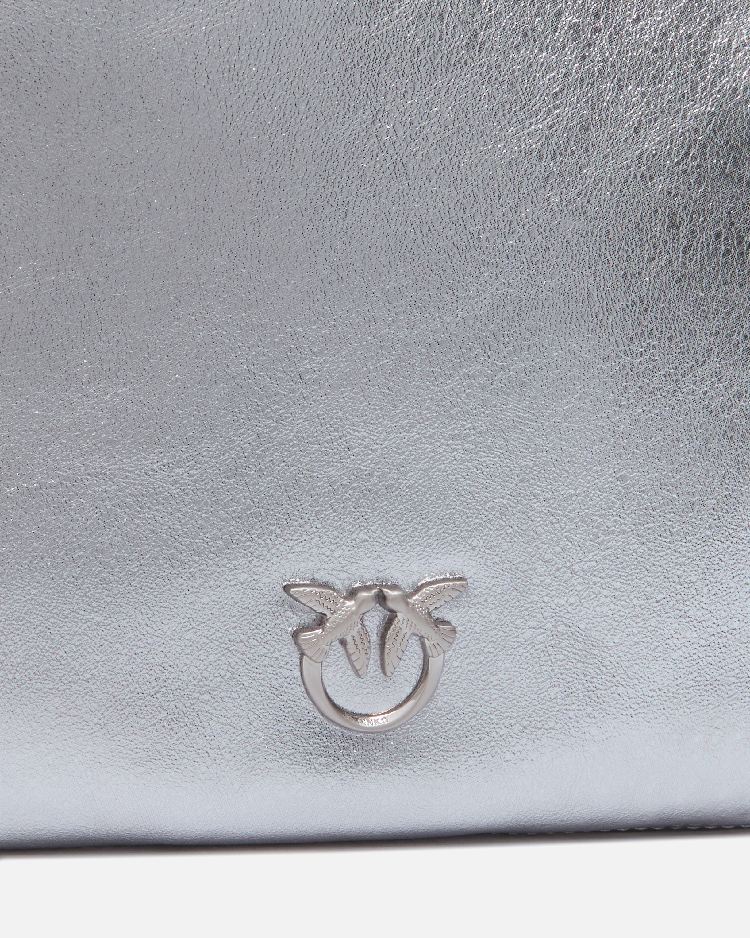 Pinko Metallic-leather Drawstring Shoulder Bag