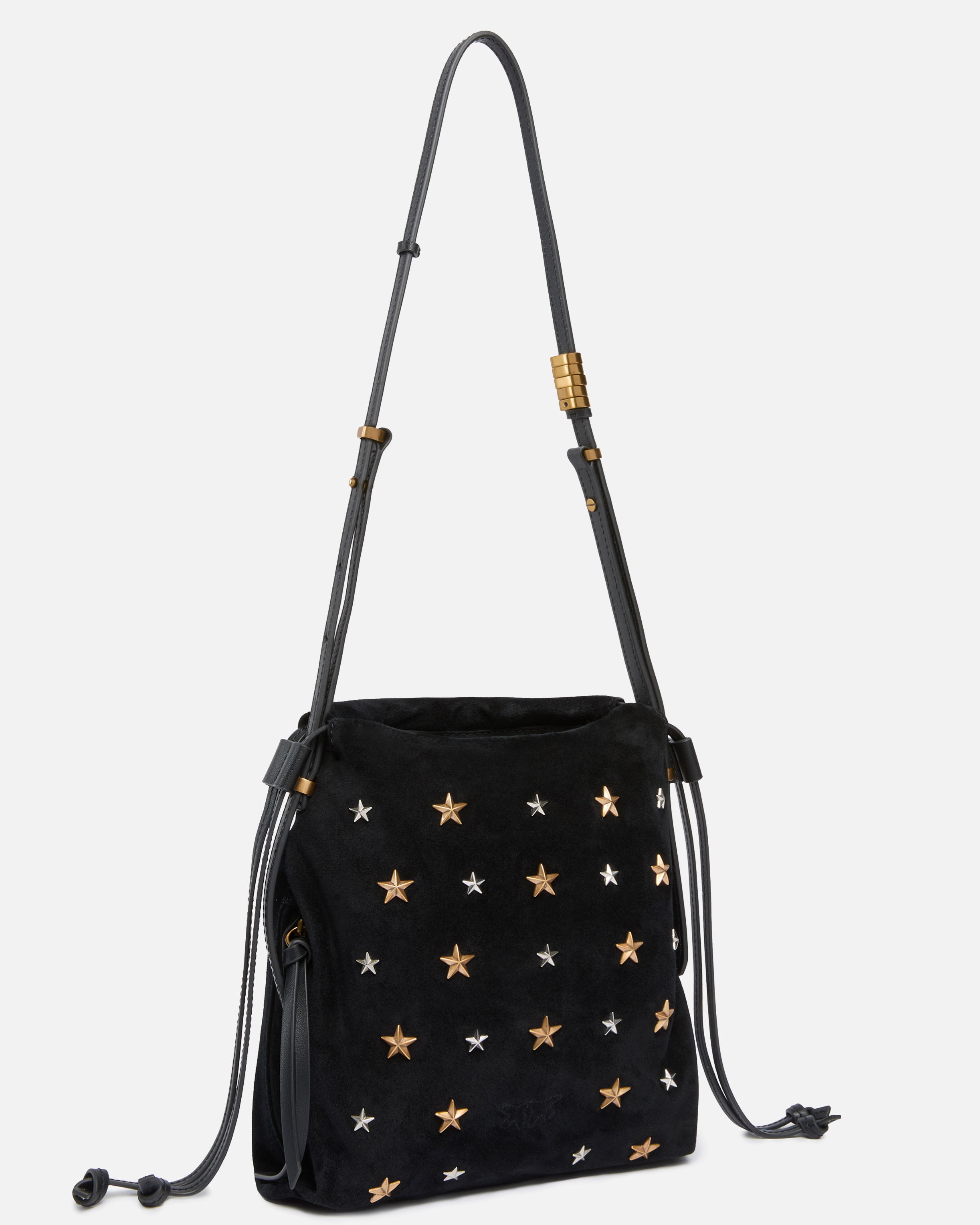 Pinko Star-embellished Suede Shoulder Bag