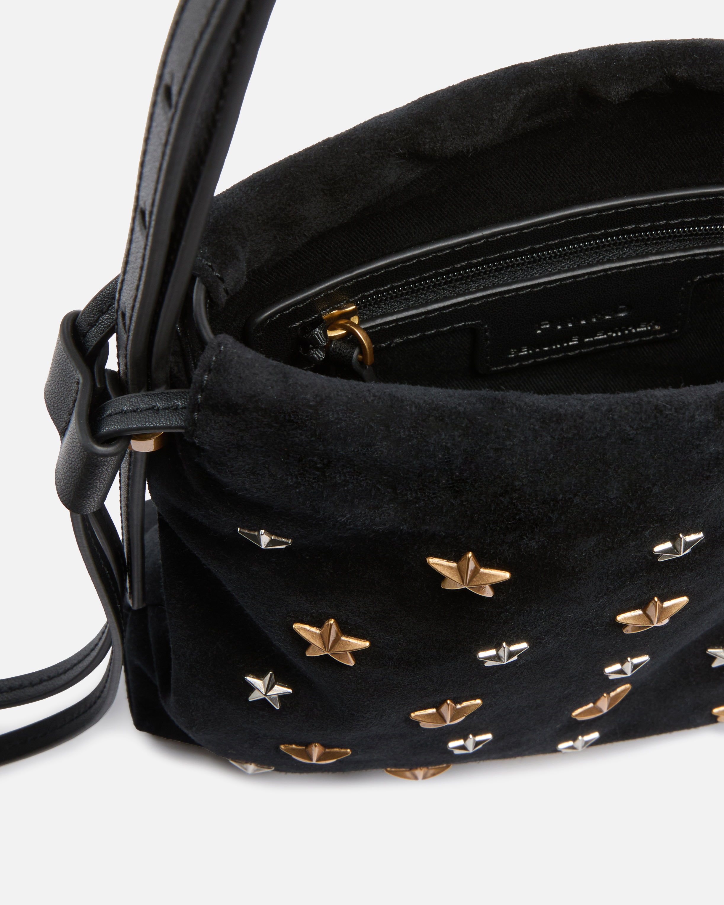 Pinko Star-embellished Suede Shoulder Bag