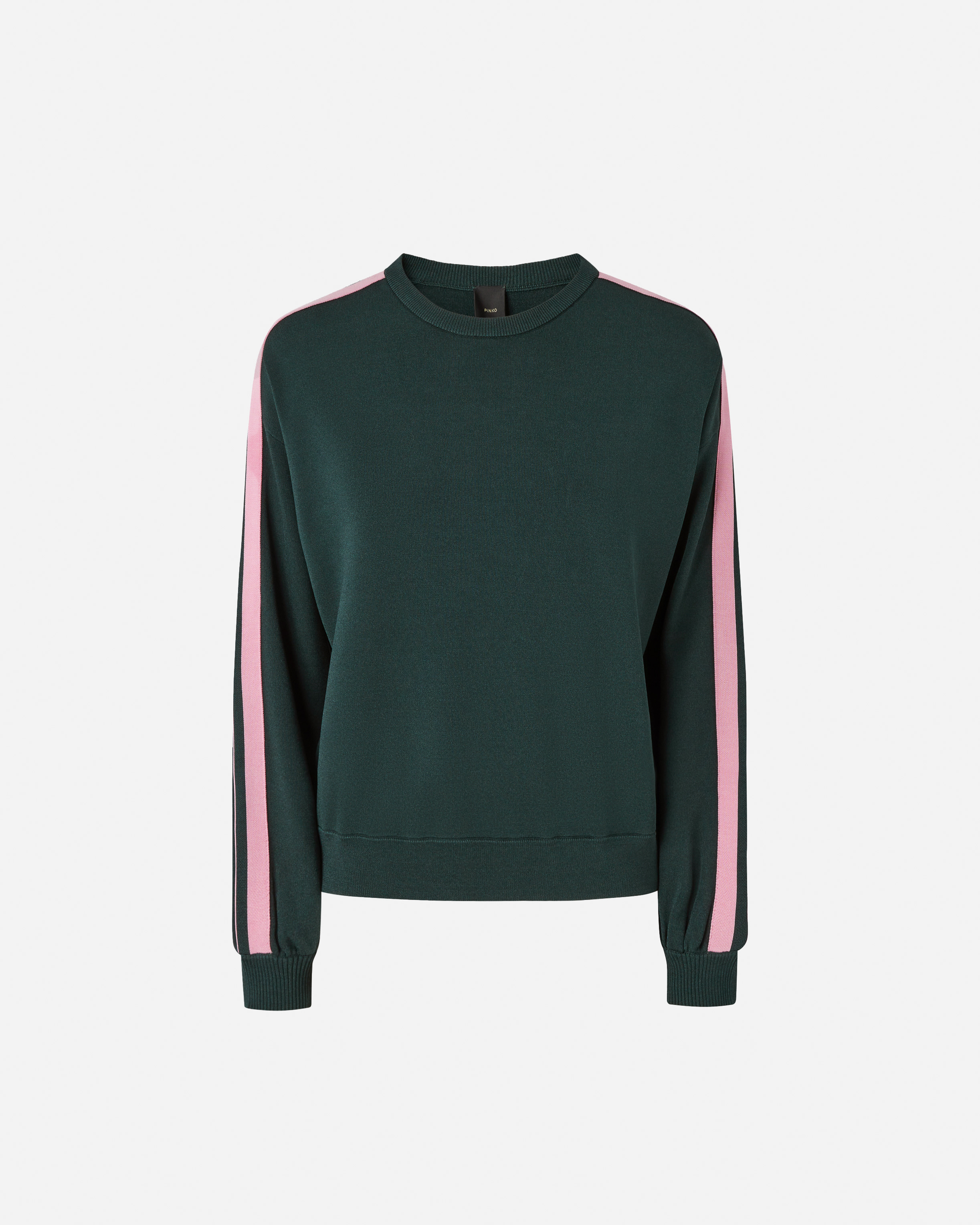 Pinko Sporty Sweatshirt With Love Birds Logo In Green