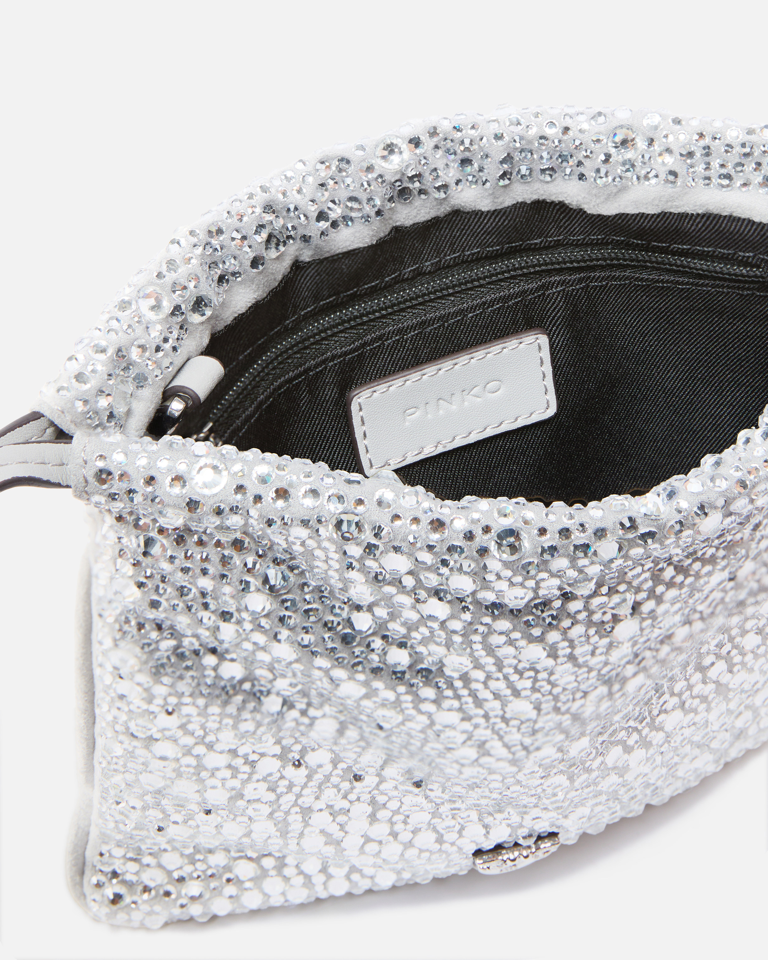 Pinko Baby Slouchy Bag Fully Rhinestoned Shoulder Pouch