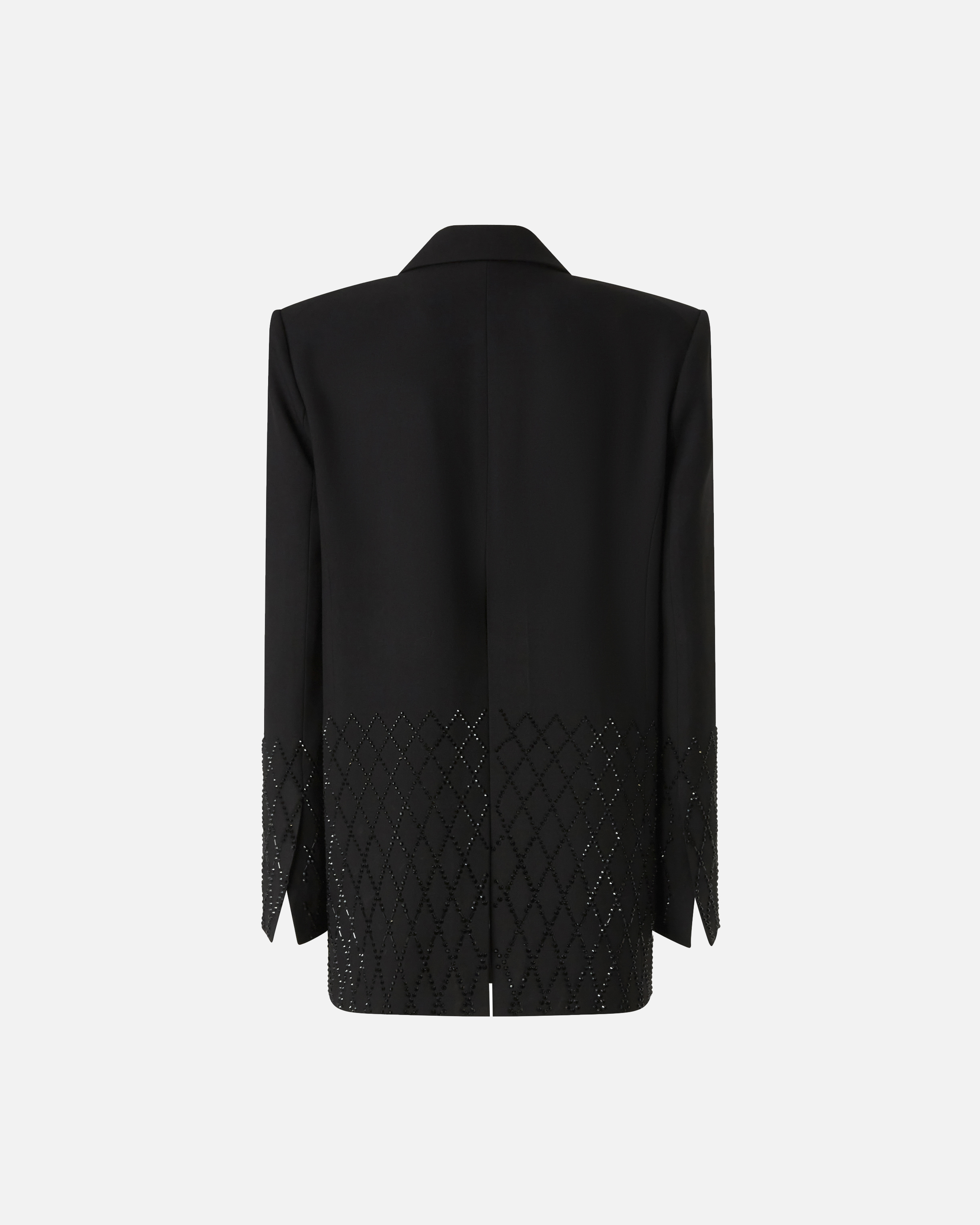 Pinko Oversized Blazer With Rhinestones In Black