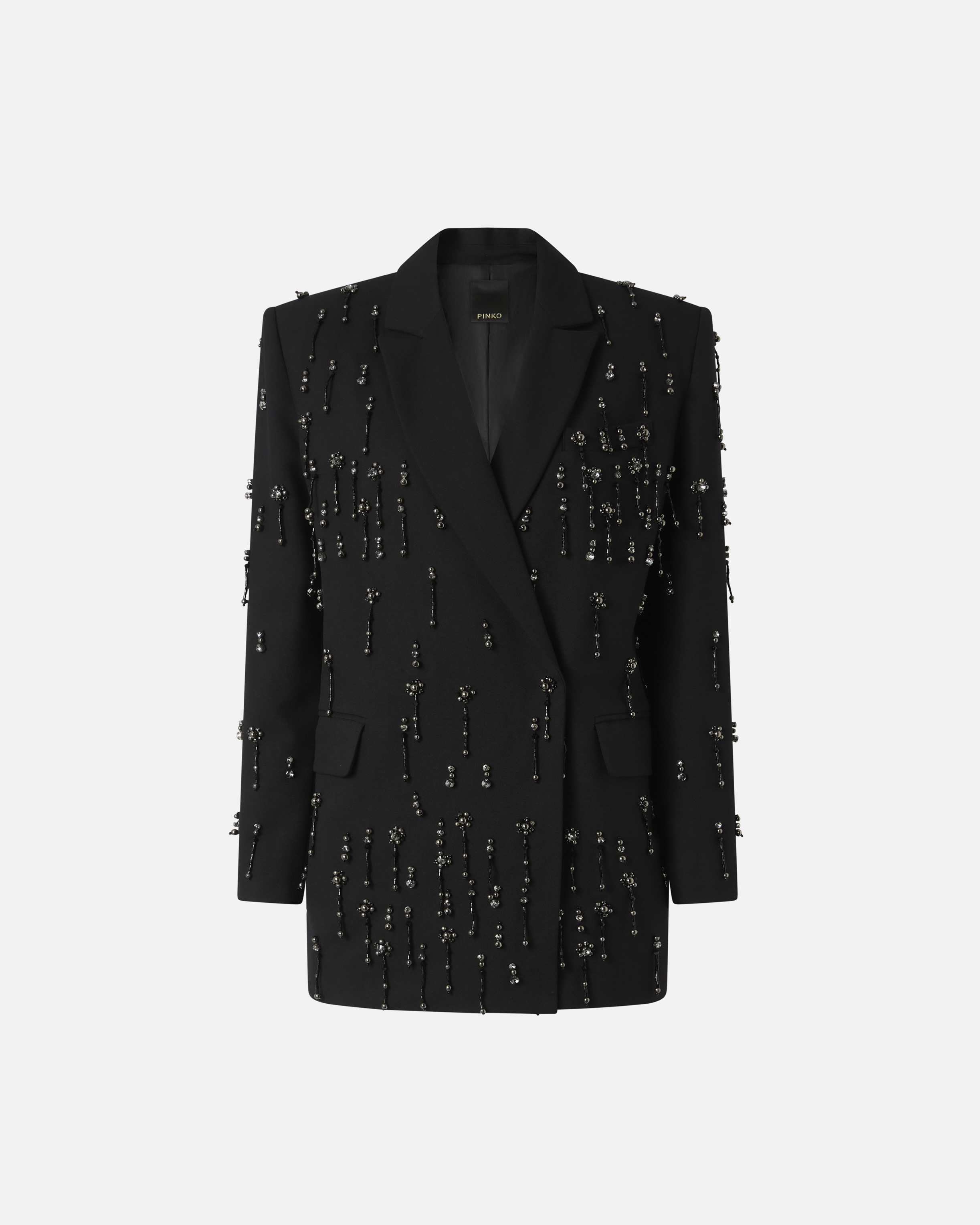 Pinko Pallauovo Double-breasted Blazer In Black