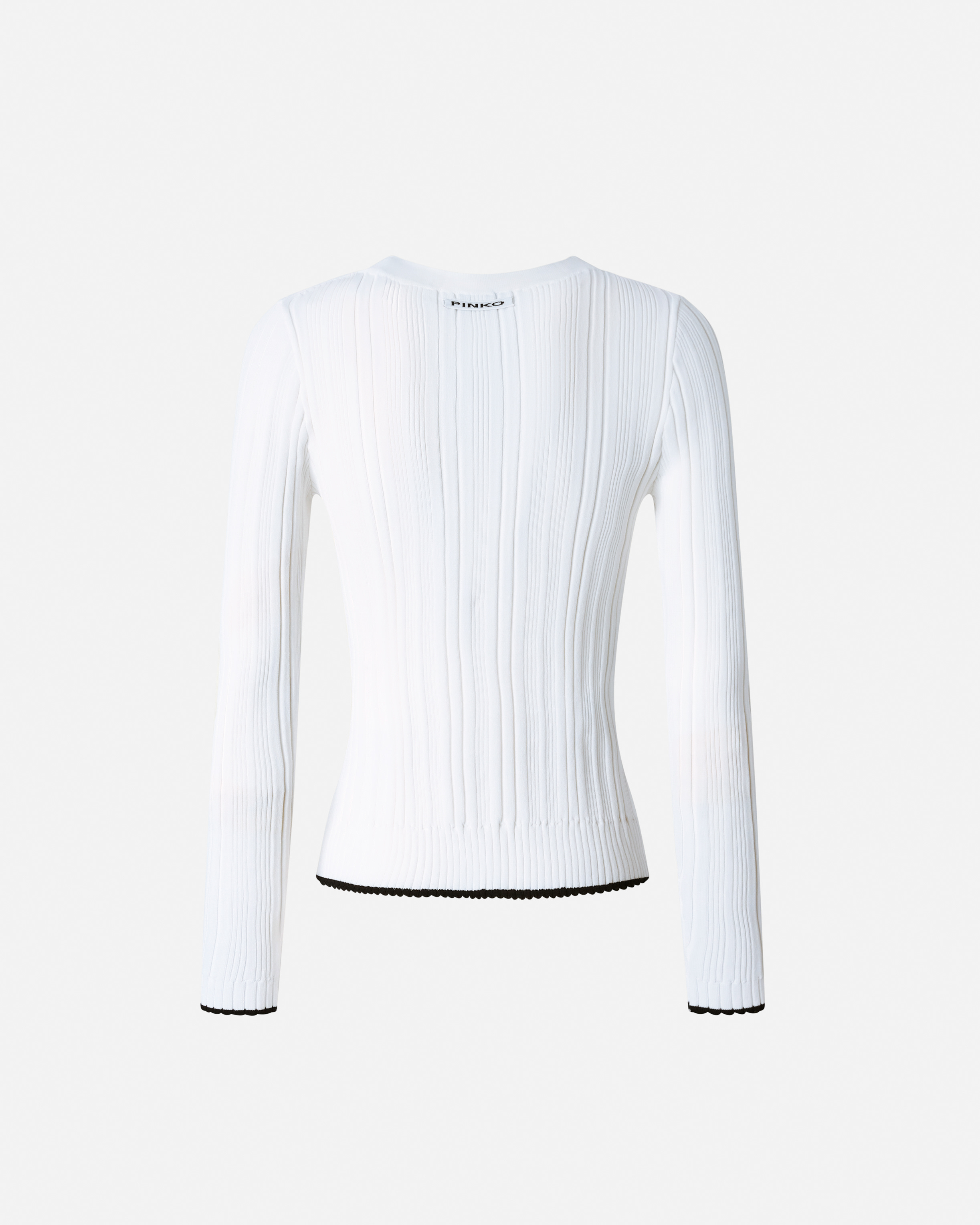 Кардиган в рубчик с V-образным вырезом 1