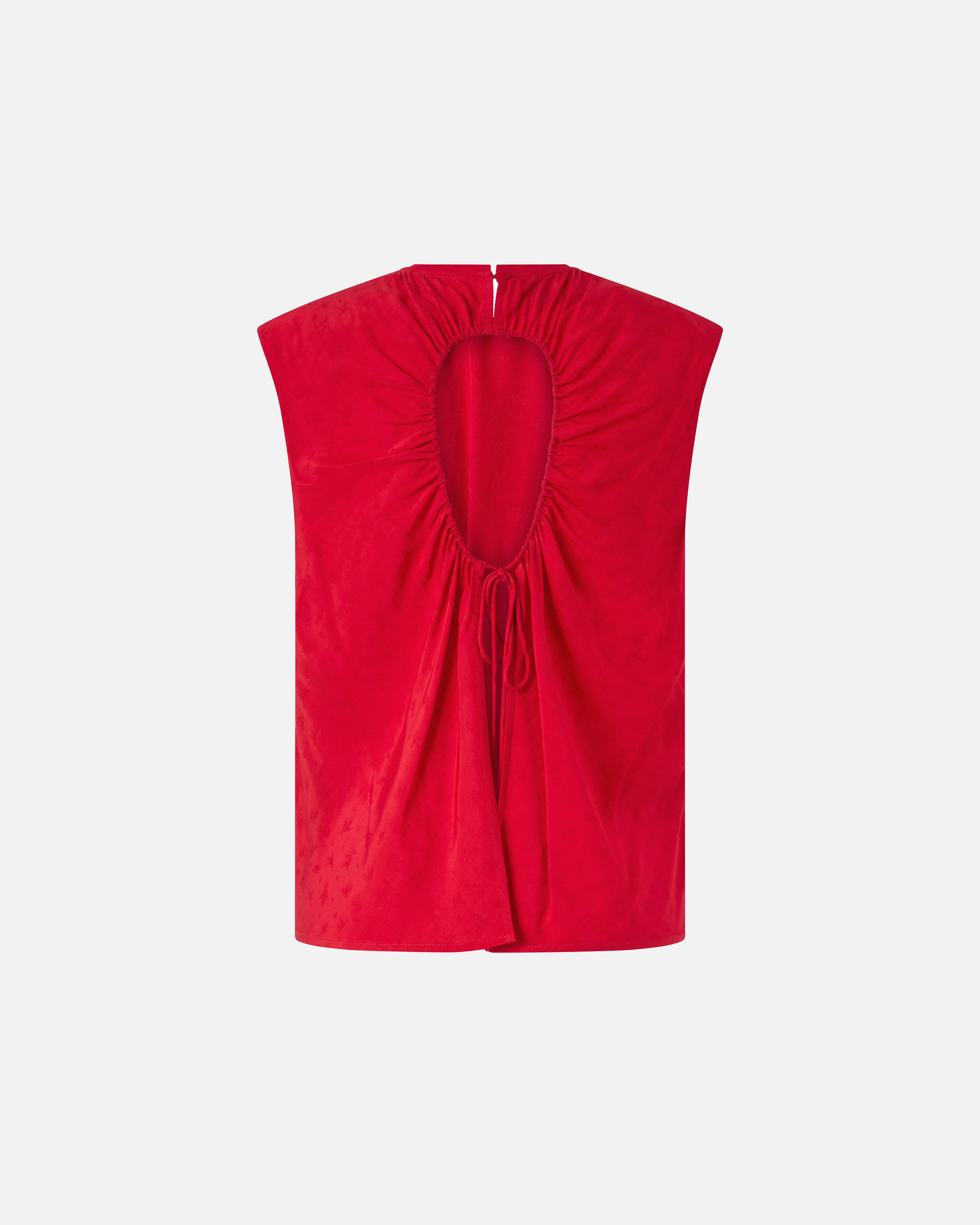 Pinko Tie-back Sleeveless Top In Red