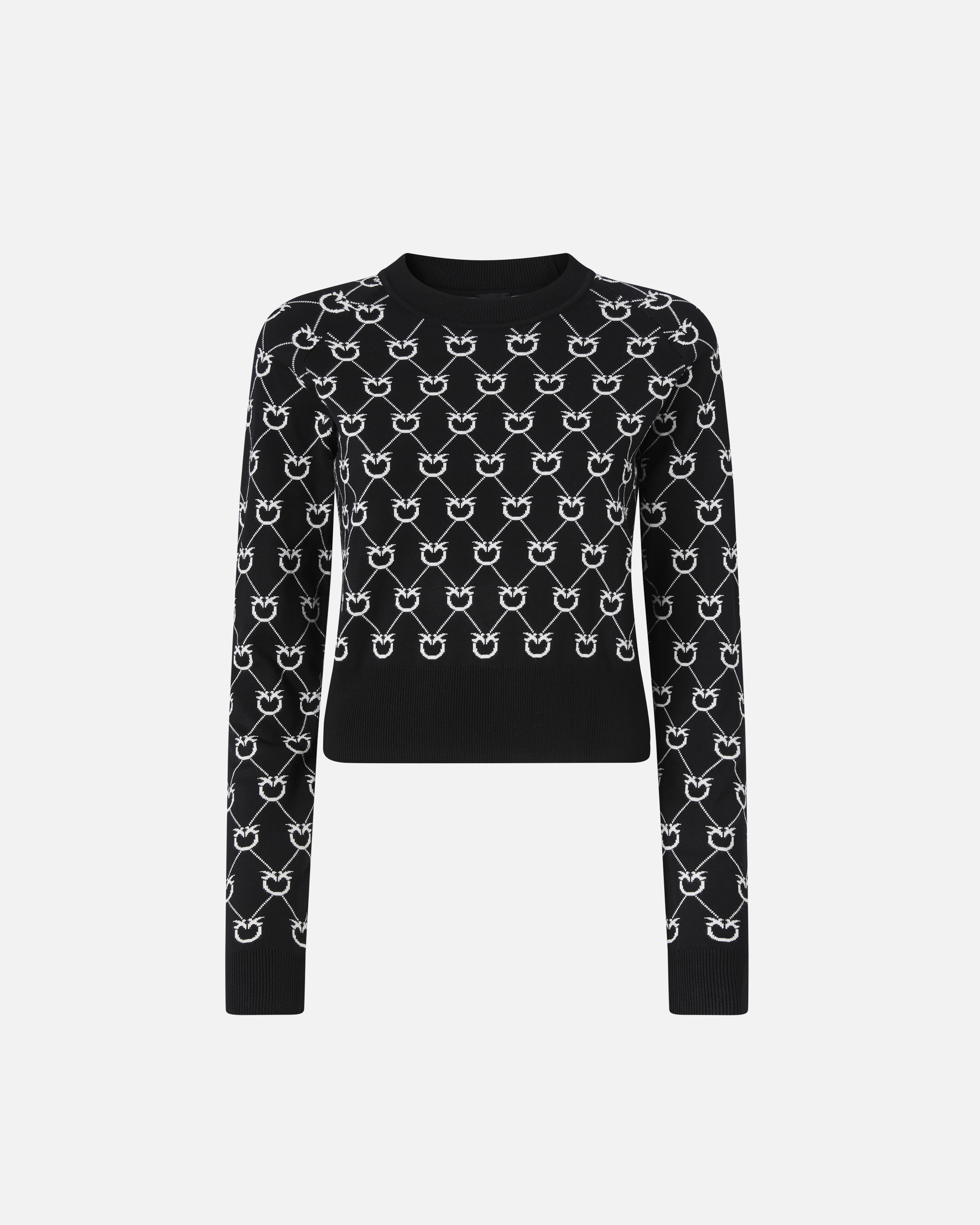 Pinko Pullover Leggero Jacquard Disegno Uccellini