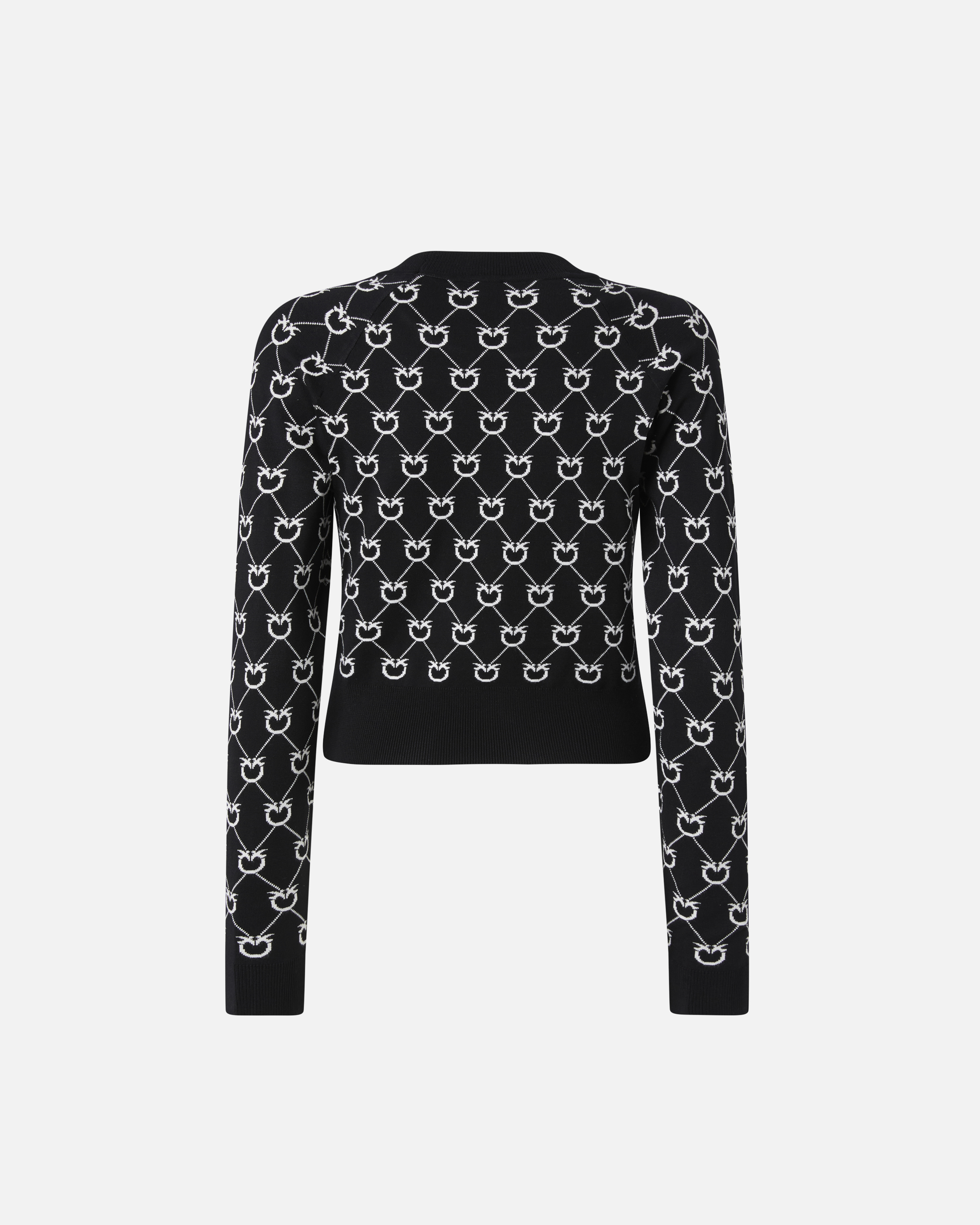 Pinko Pullover Leggero Jacquard Disegno Uccellini