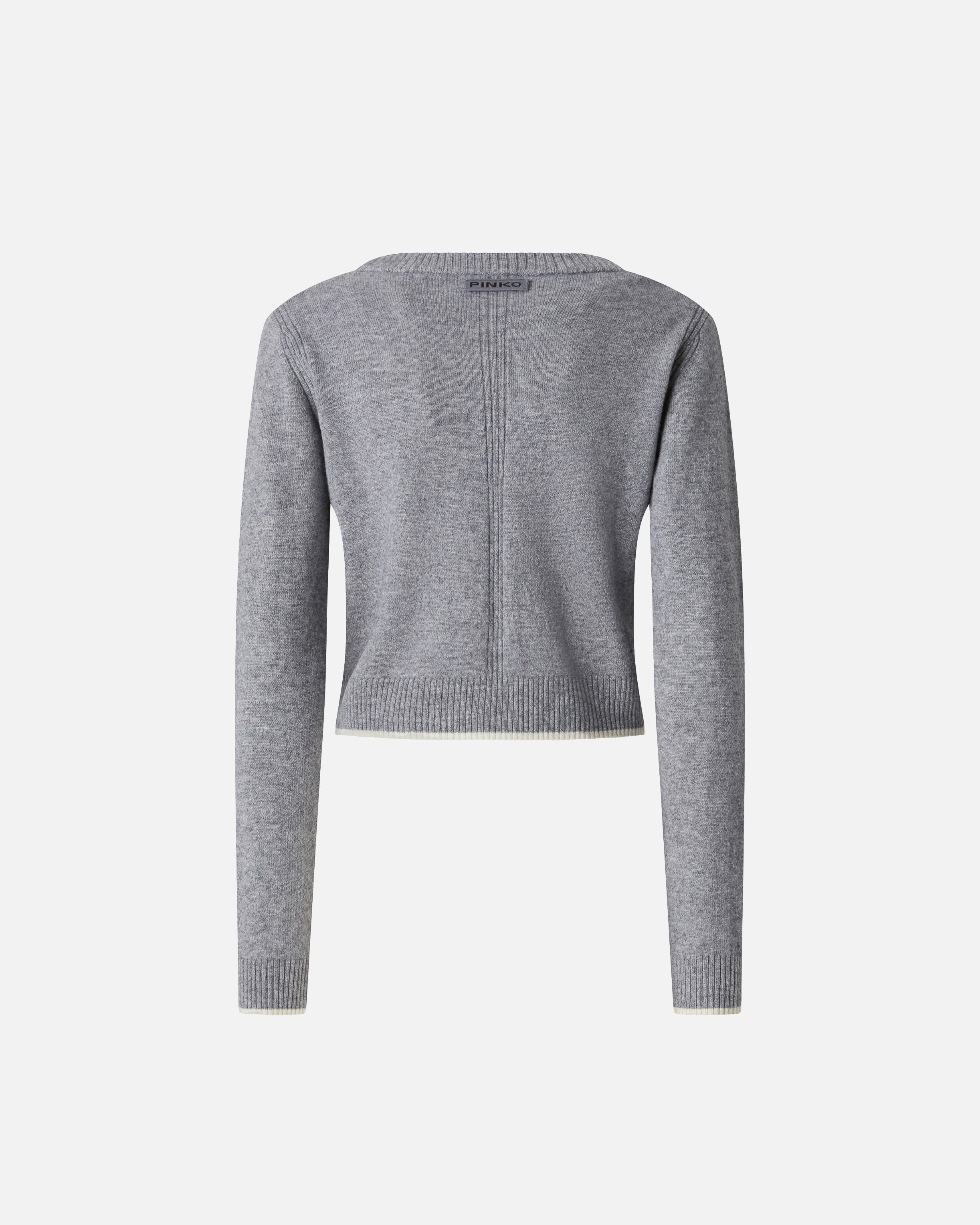 Pinko Cropped Cardigan In Gray