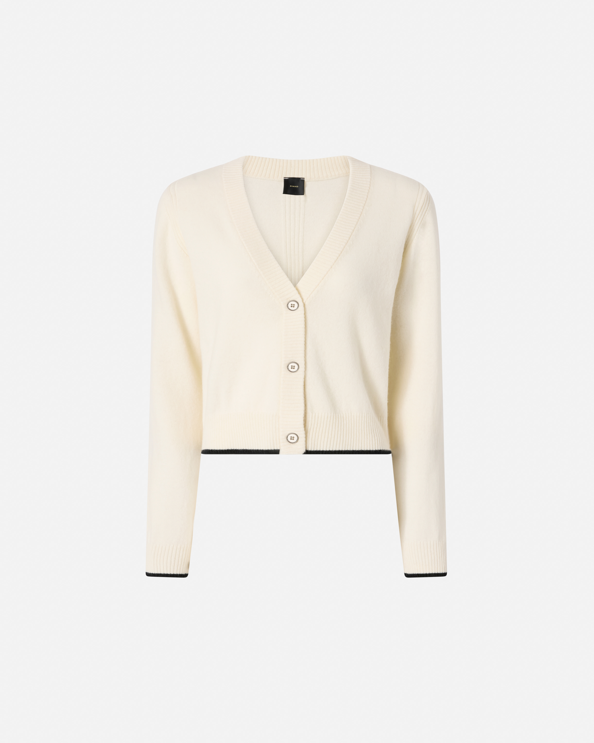 V-neck cardigan - White - large