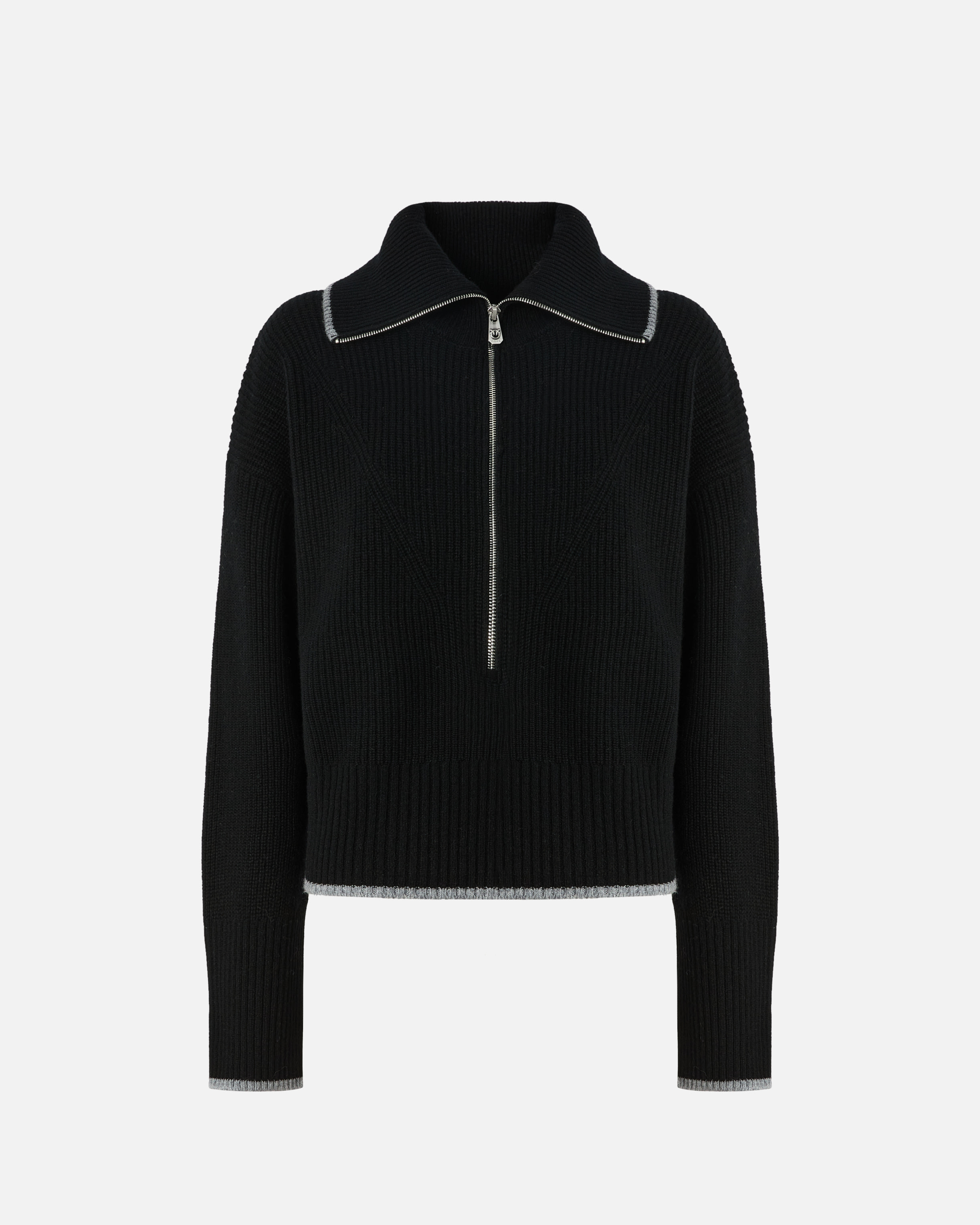Pinko Wool And Cashmere Sweater With Zip In Multi