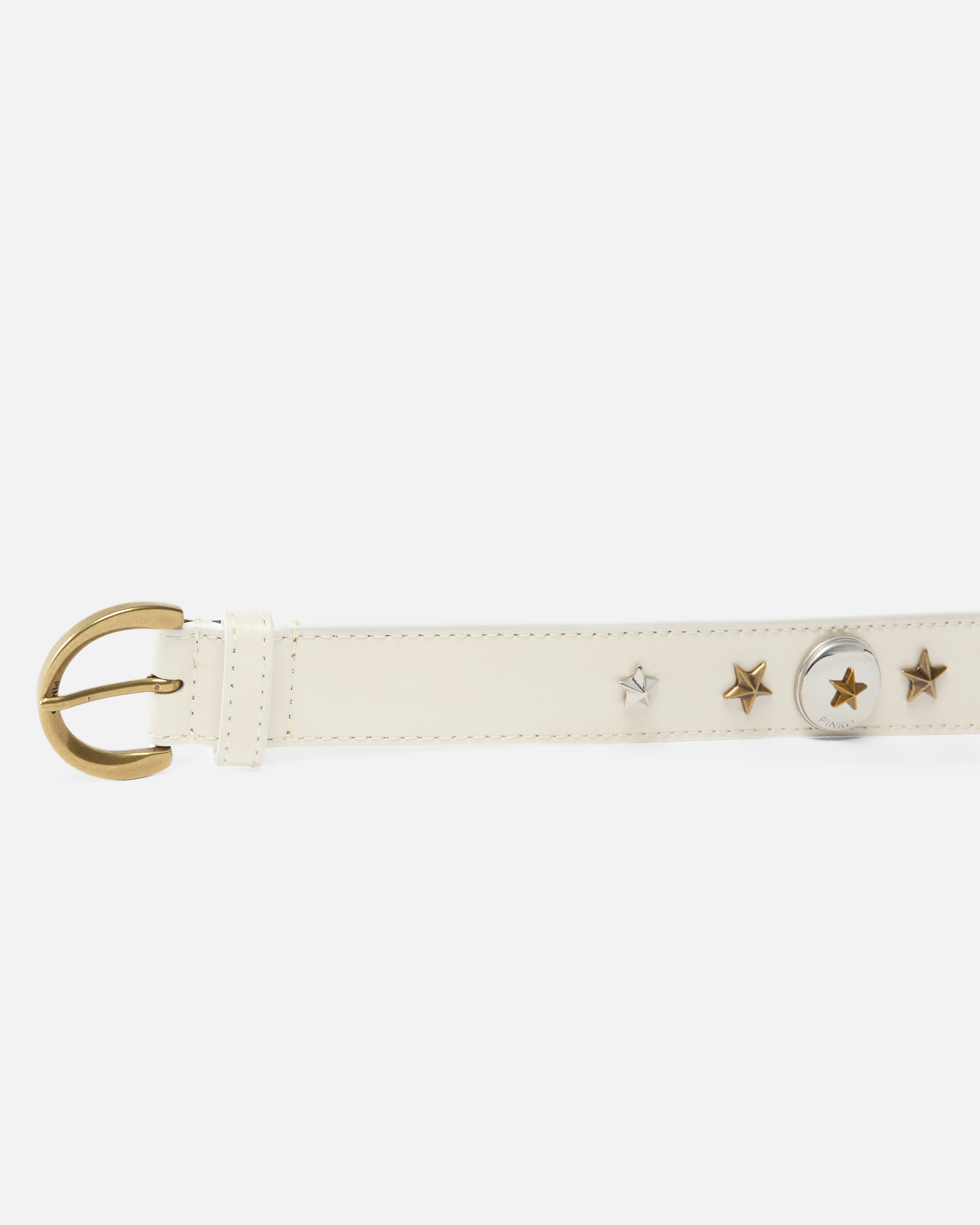 Pinko Star-studded Leather Belt In Multi