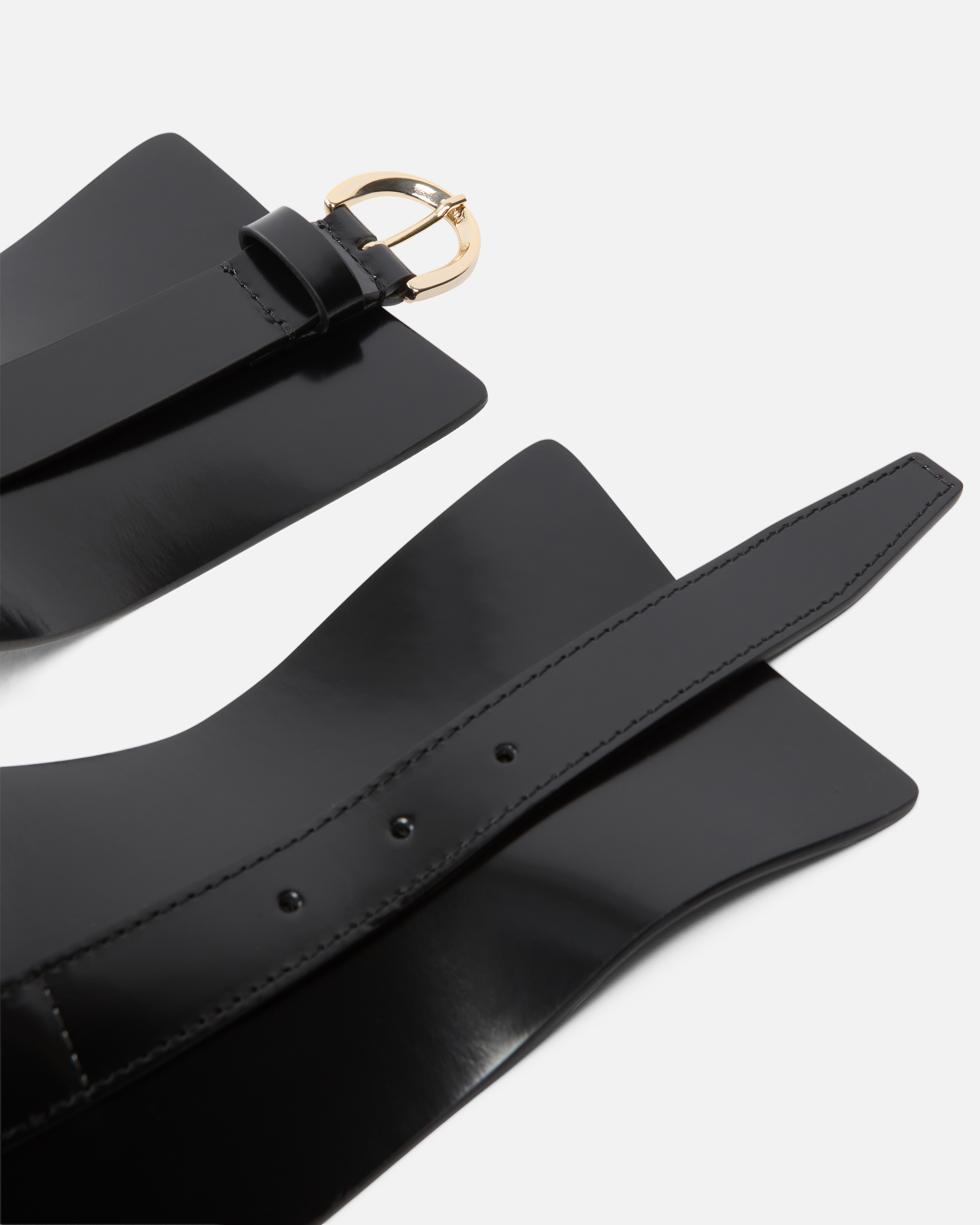 Pinko Wide Glossy Finish Elastic Back Belt In Multi