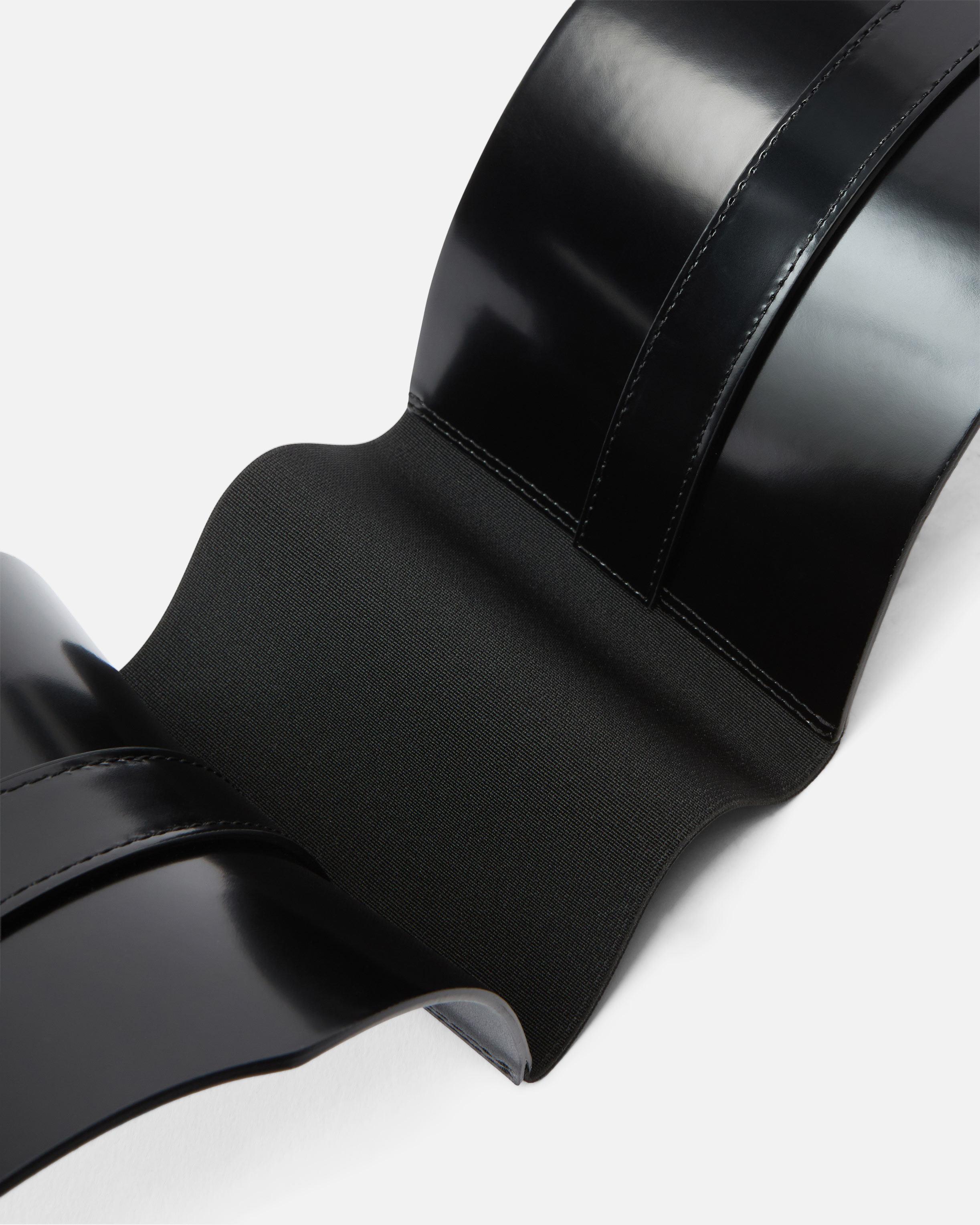 Pinko Wide Glossy Finish Elastic Back Belt In Multi