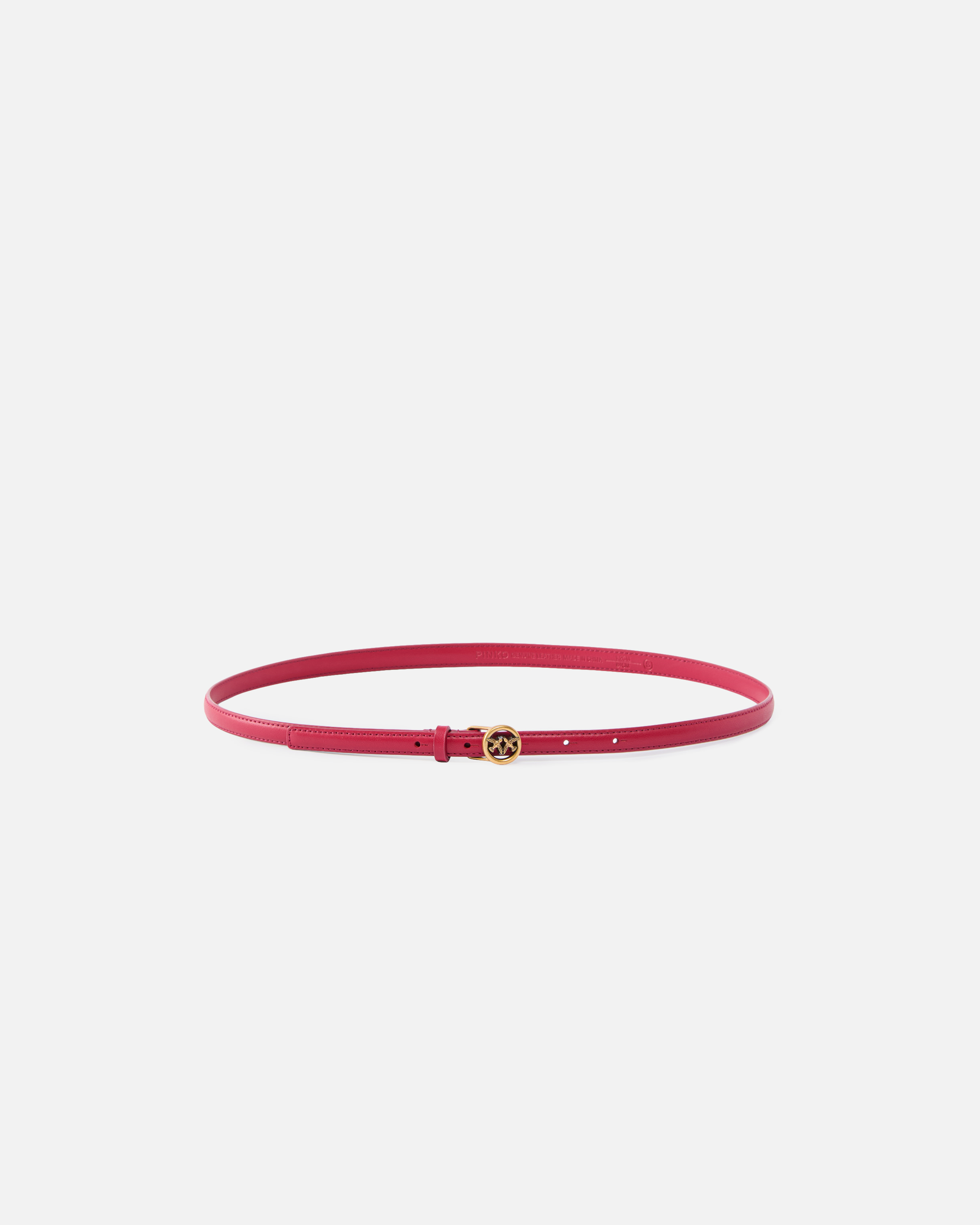 Pinko Thin Leather Belt 1 Cm In Red