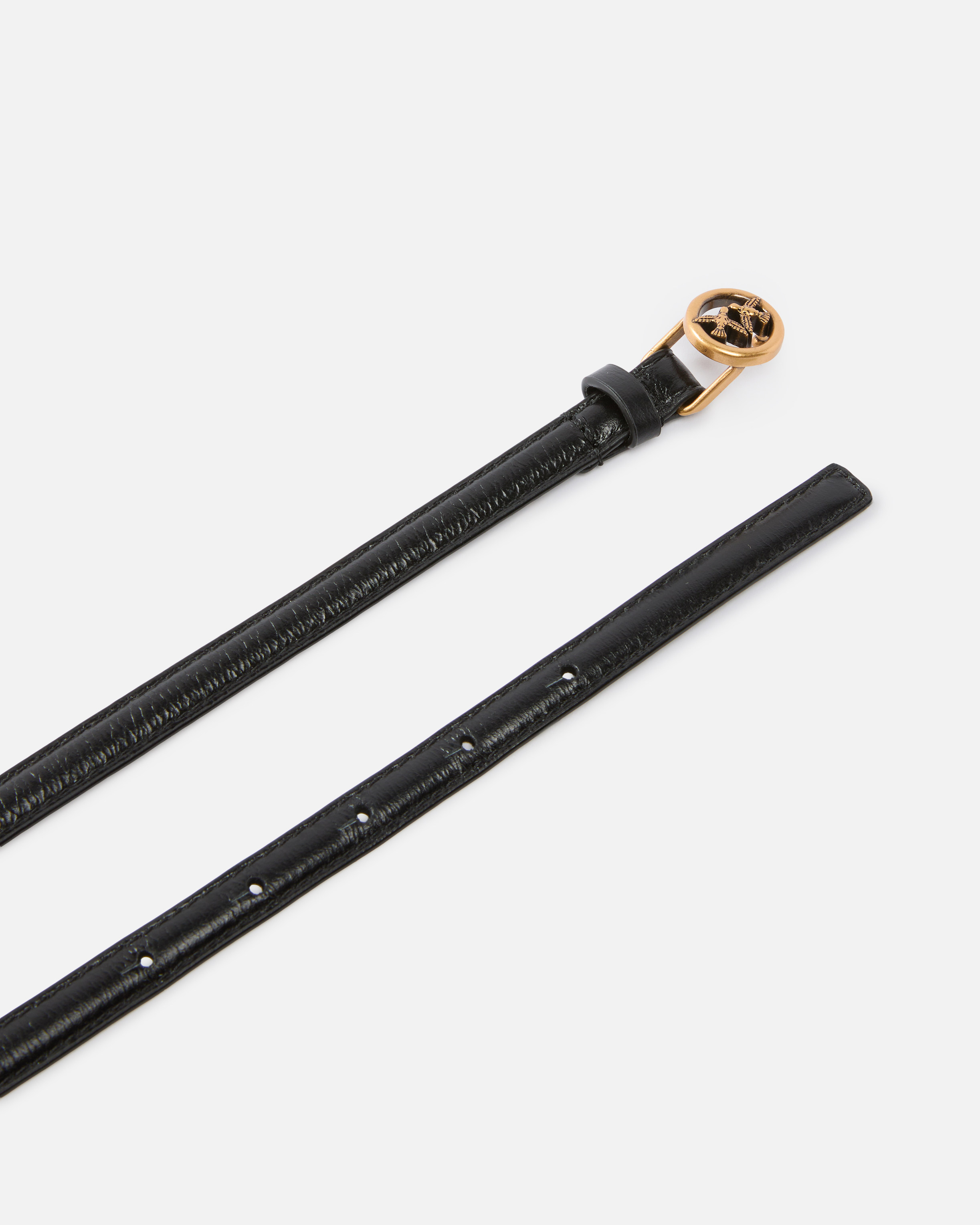 Pinko Thin Leather Belt 1 Cm In Multi