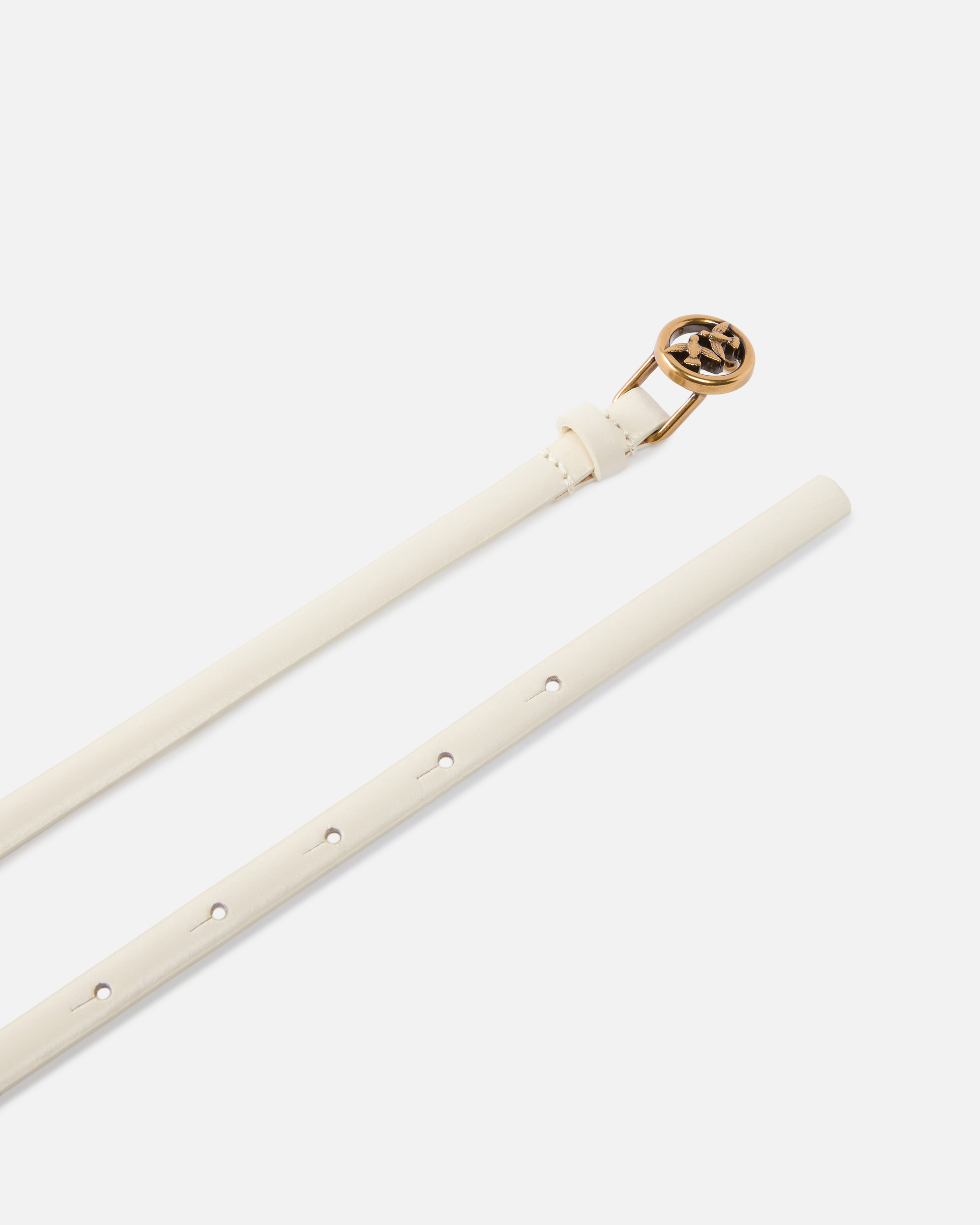 Pinko 1-cm Belt With Love Birds Buckle In White