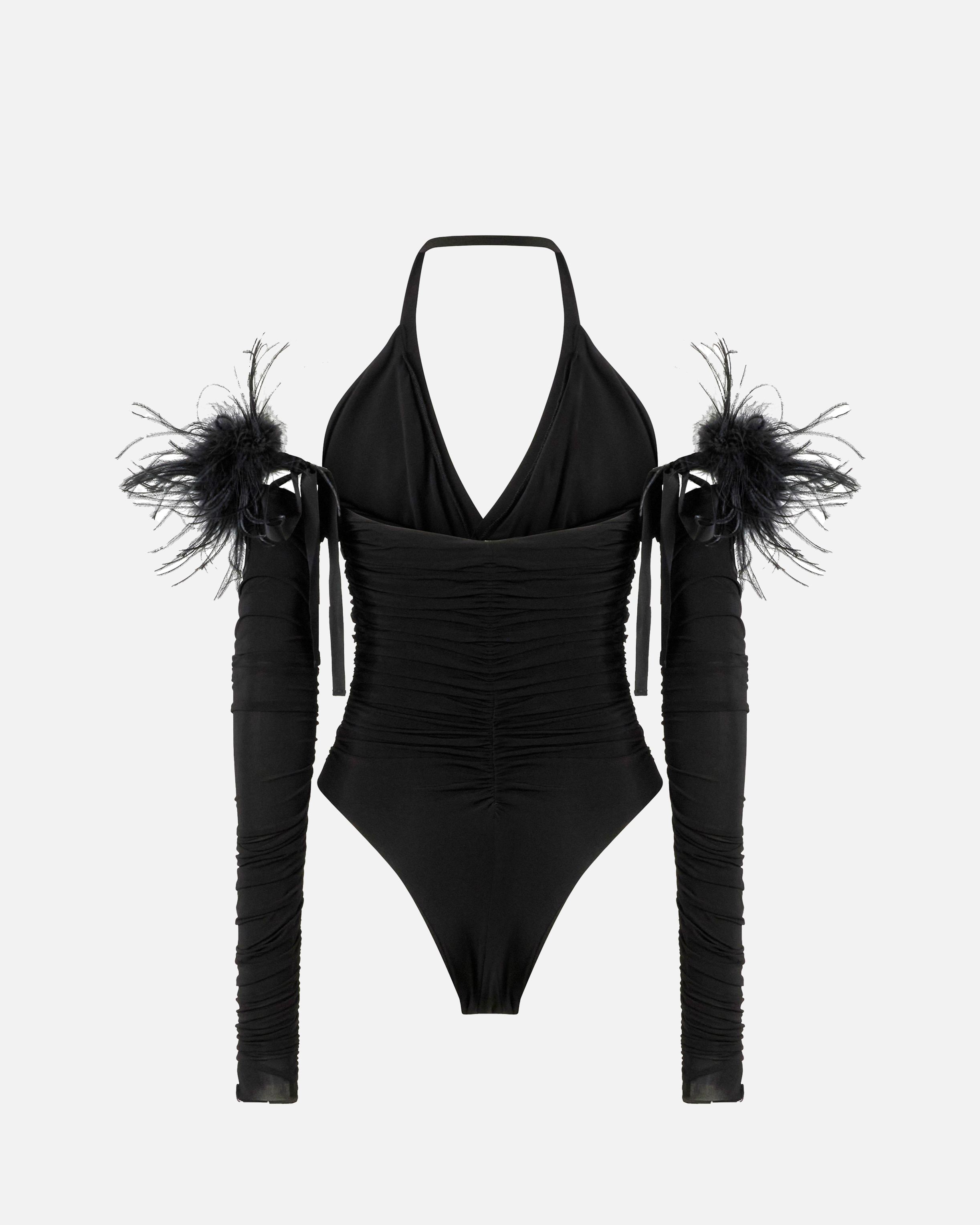 Bodysuit with feathers PINKO → Shop Online
