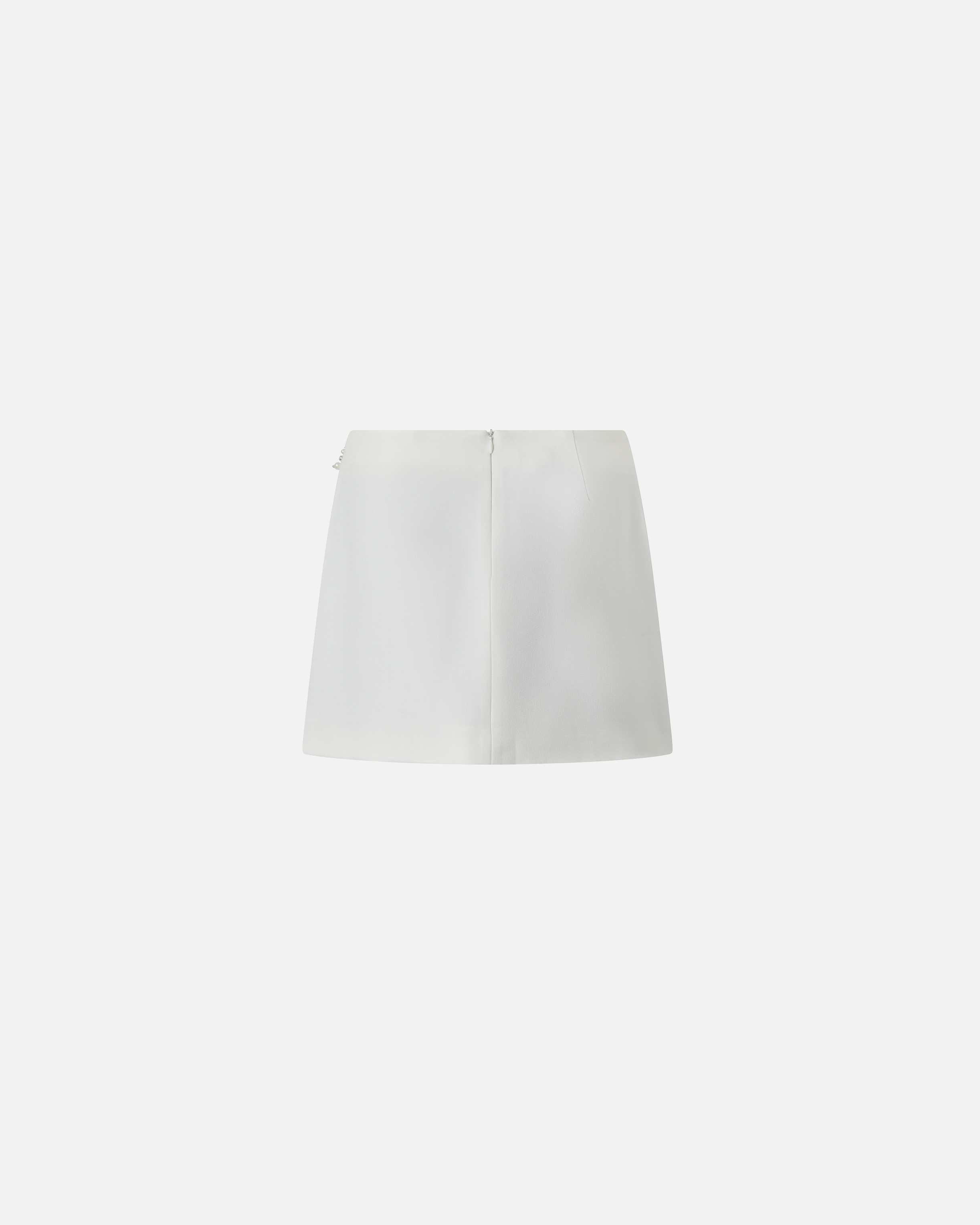 Pinko Crystal And Pearl Miniskirt In White