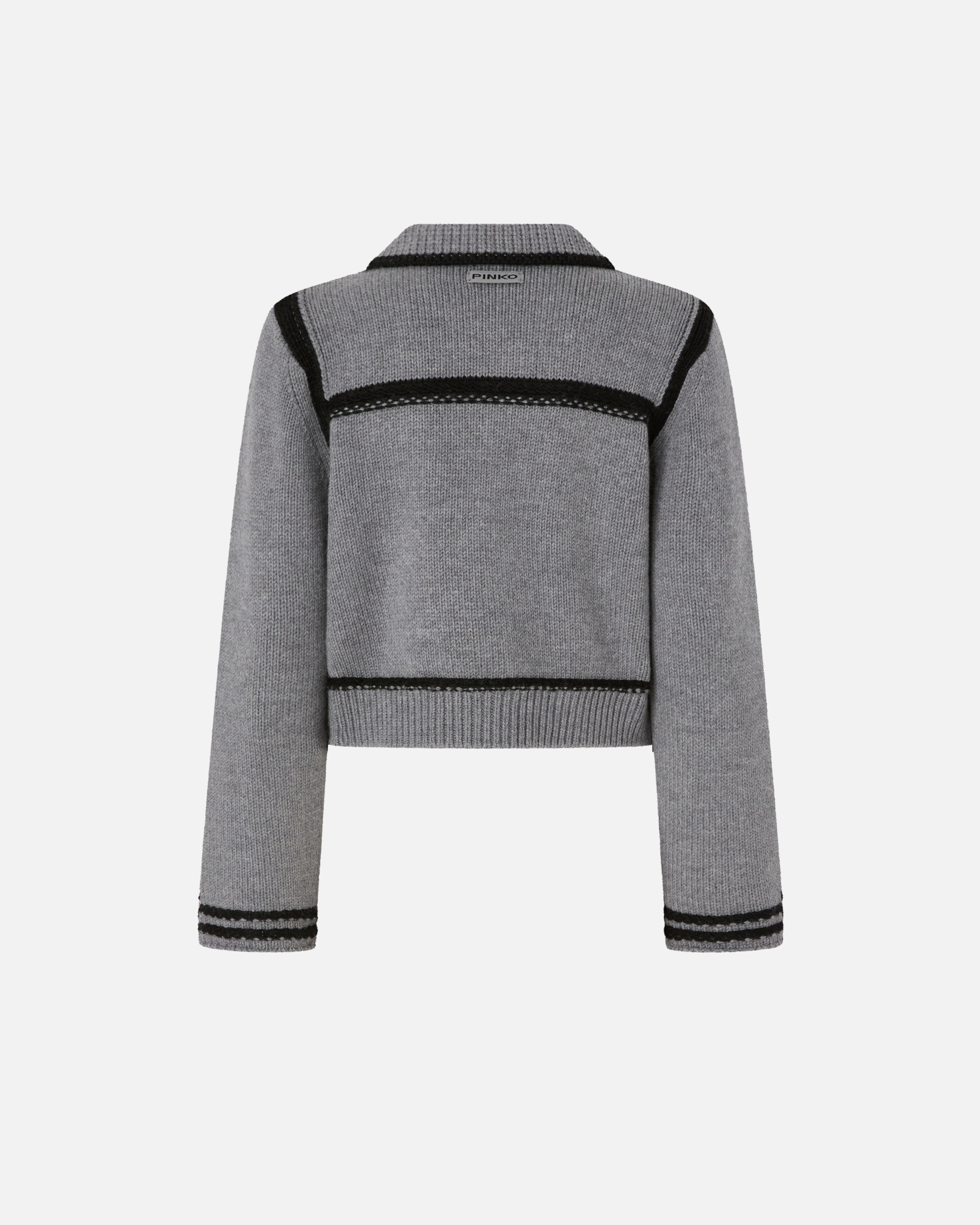 Pinko Wool Buttoned Cardigan In Multi