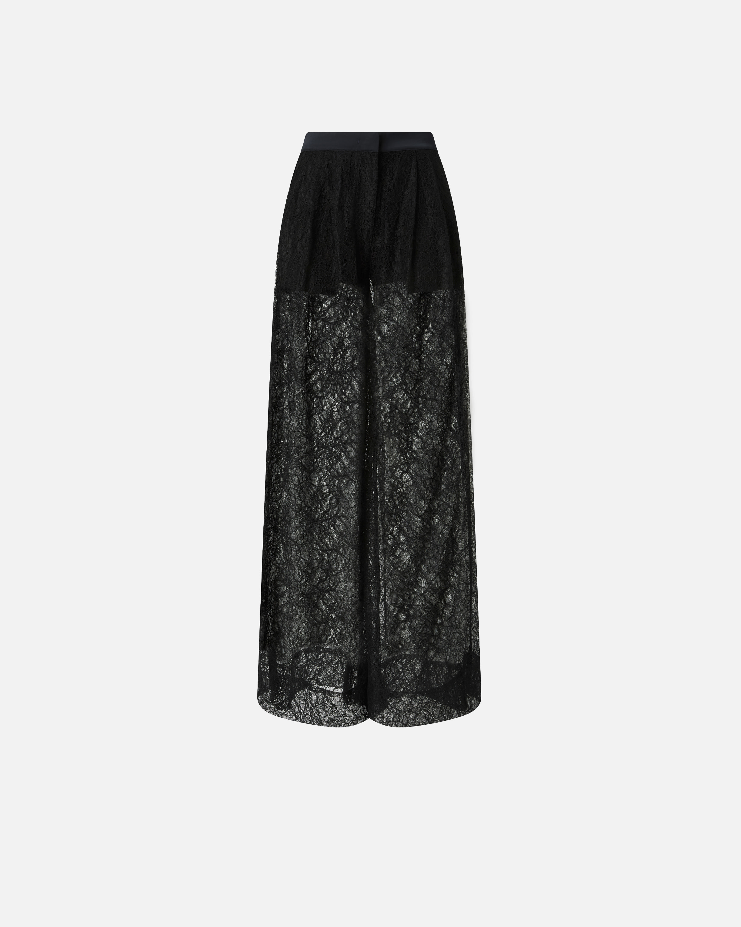 Pinko Wide-leg Lace Trousers In Black