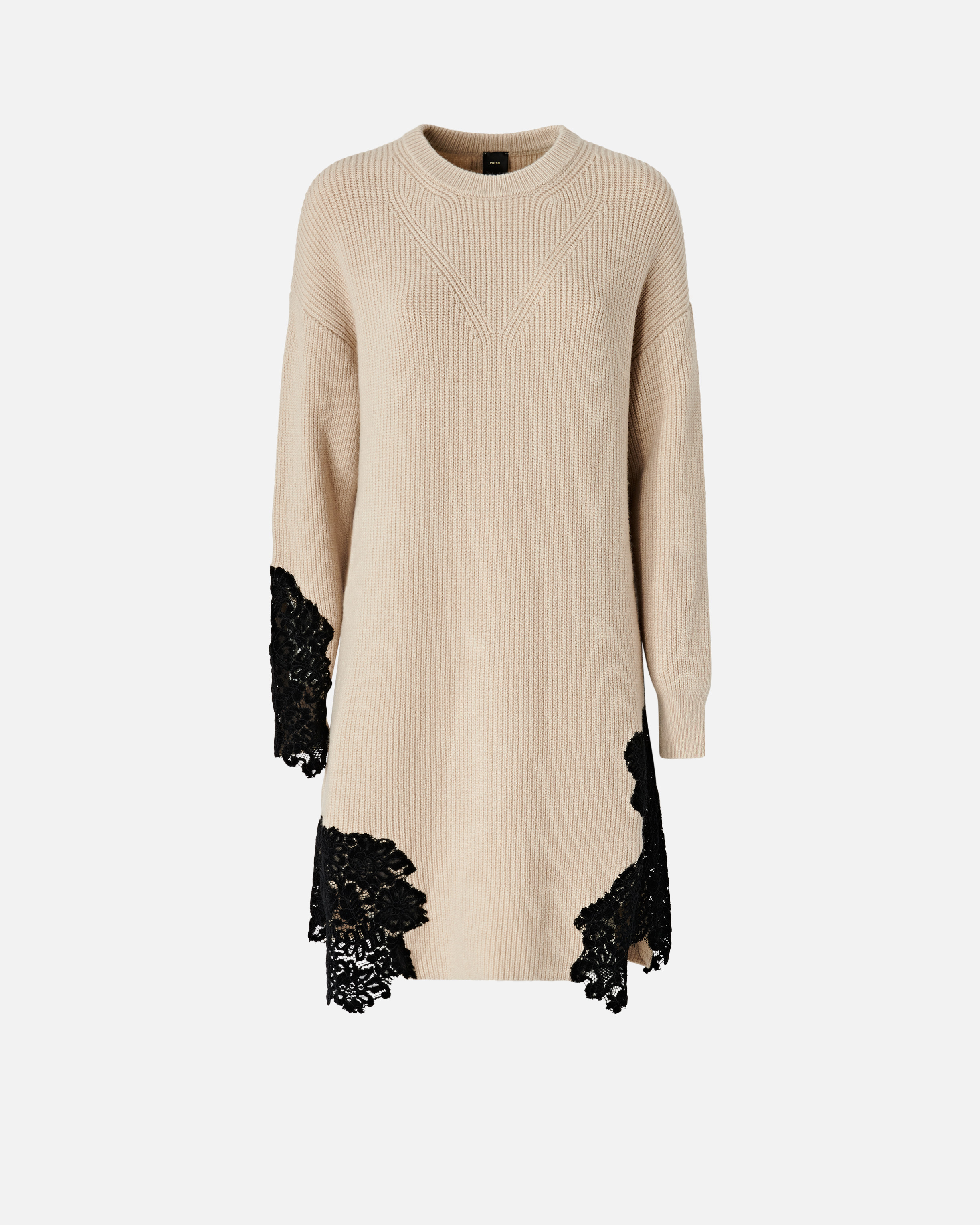 Robe courte en maille à dentelle 0