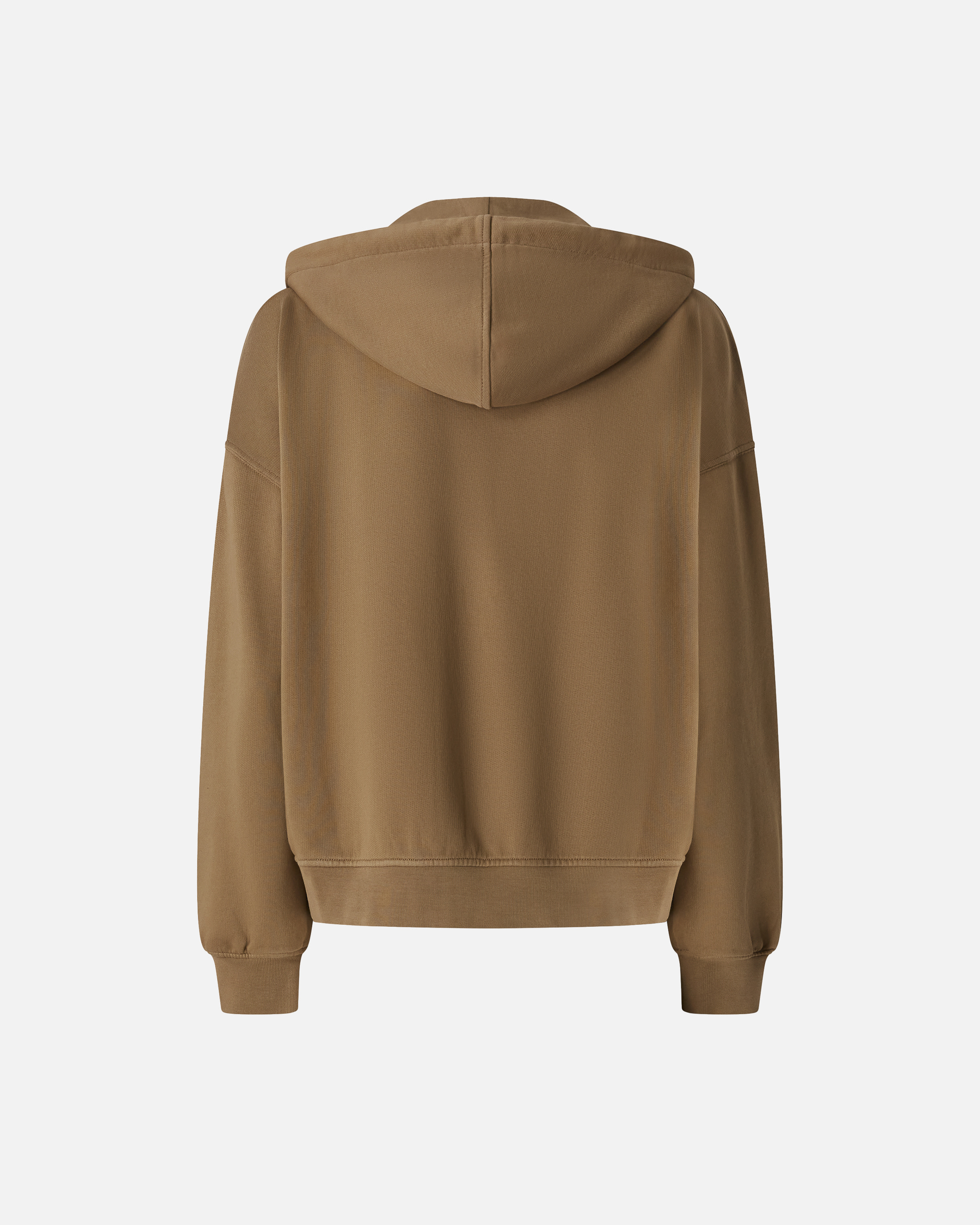Pinko Knitwear With Drawstring Hood And Ribbed Finish In Brown