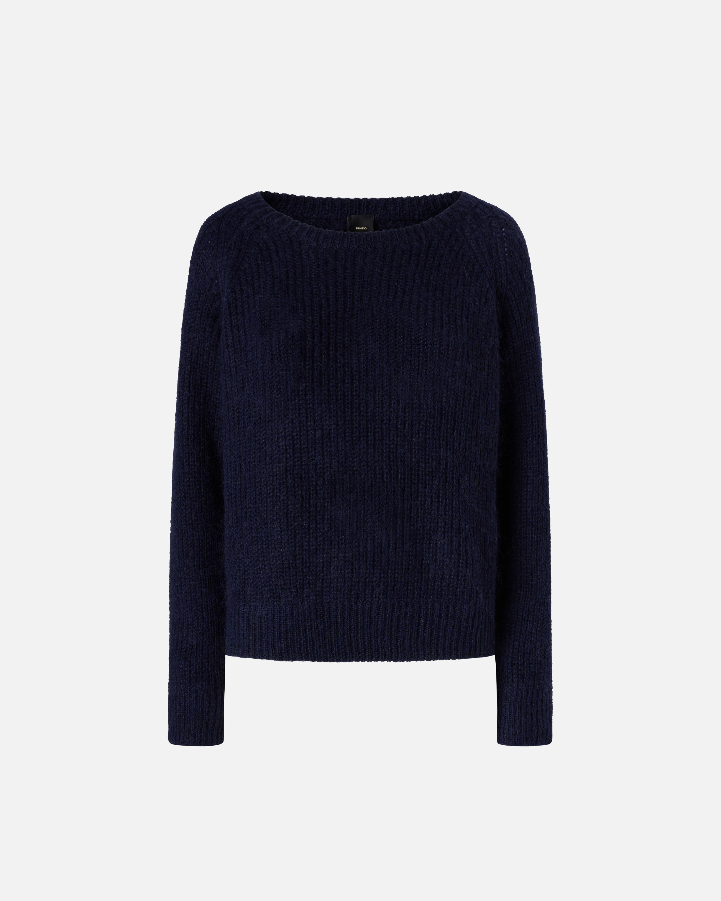 Pinko Fringe-detail Sweater With Mesh Knit Panels In Blue