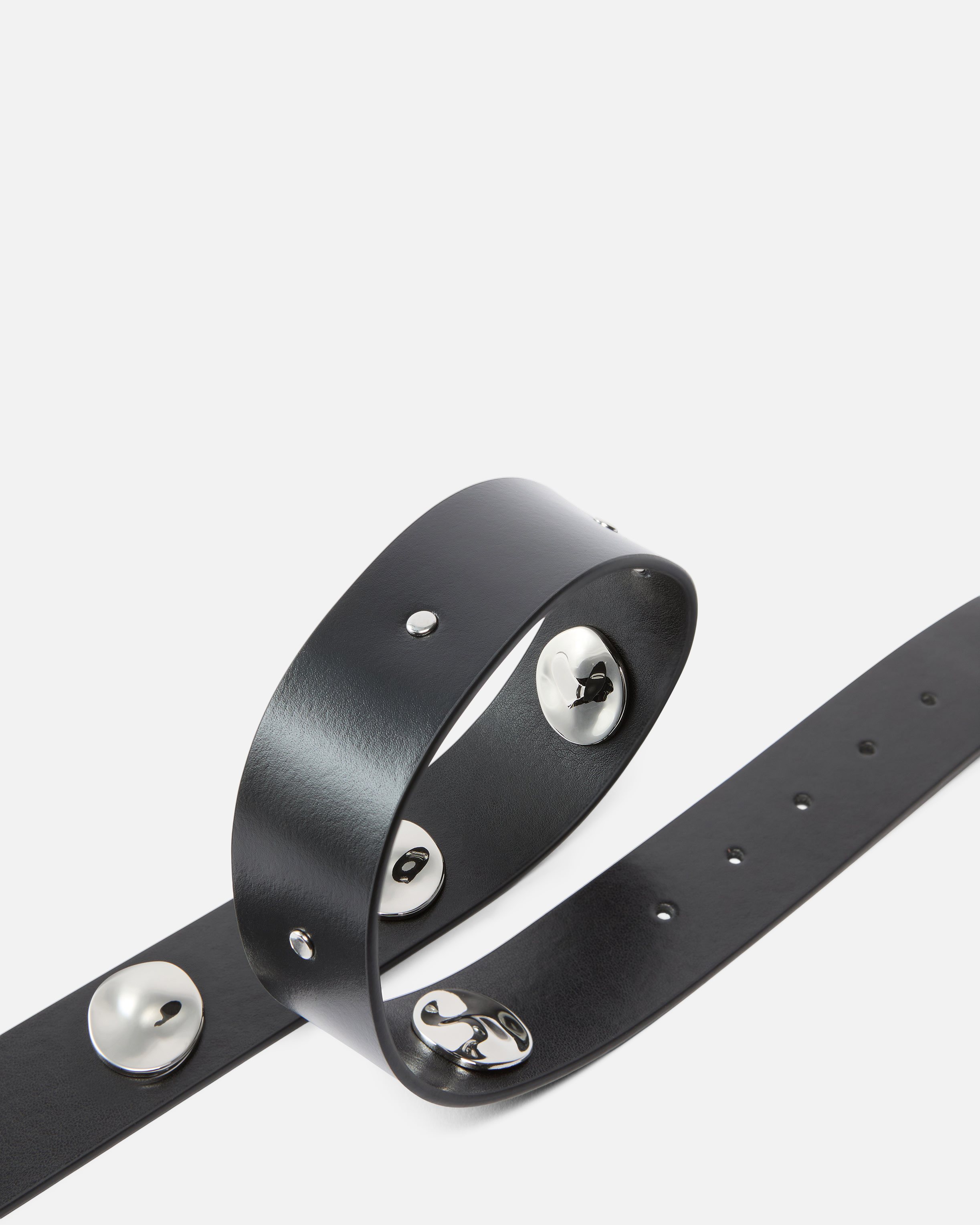 Pinko 4-cm Belt With Studs And Love Birds Logo In Black