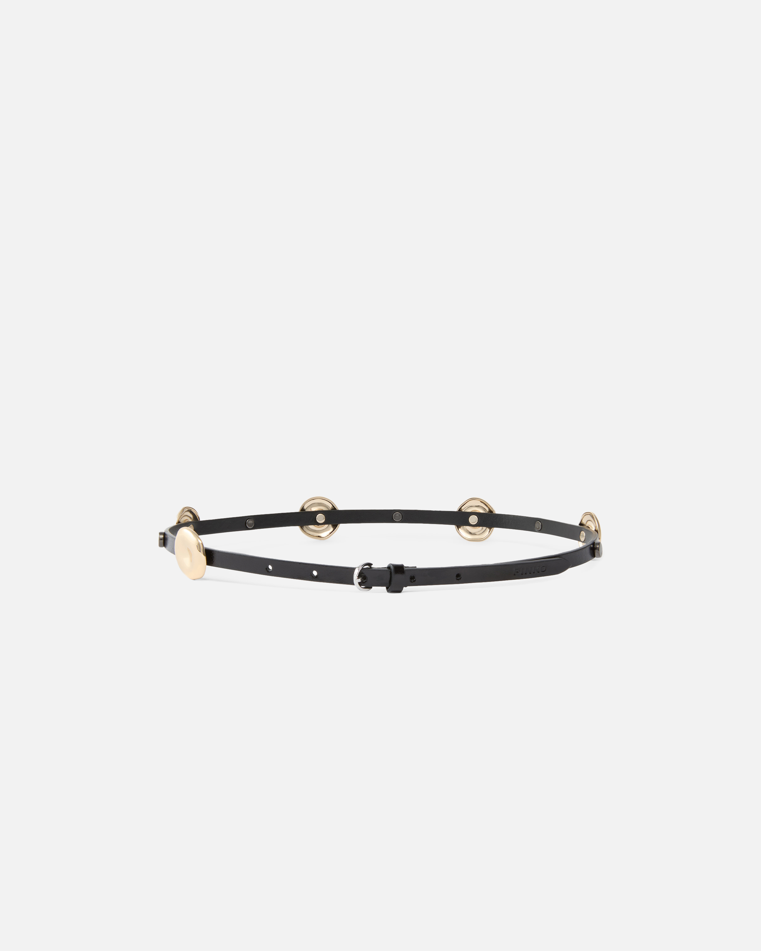 Pinko Circular-plaque Leather Belt