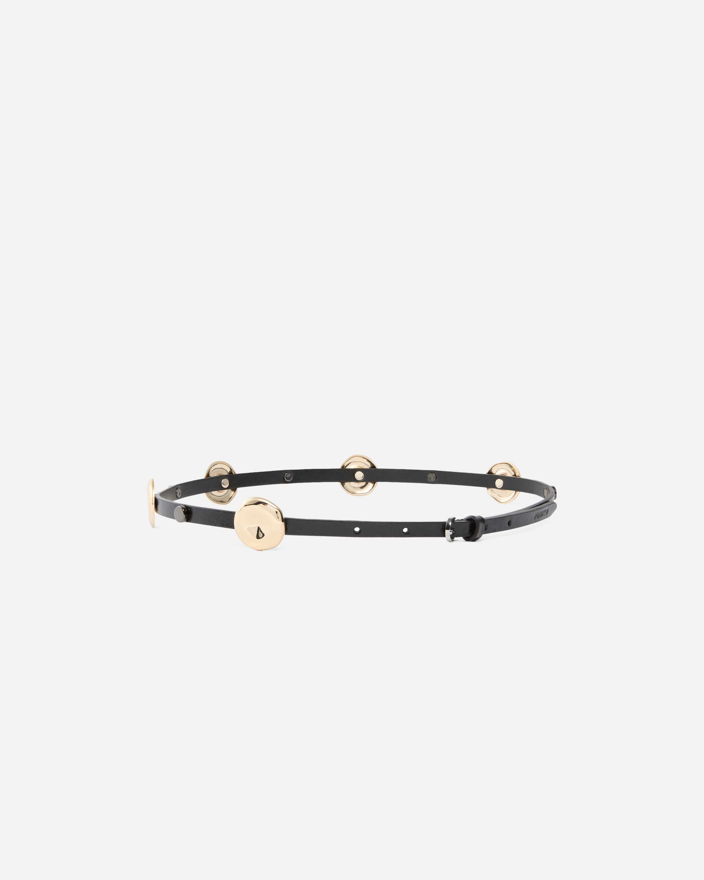 Pinko Circular-plaque Leather Belt