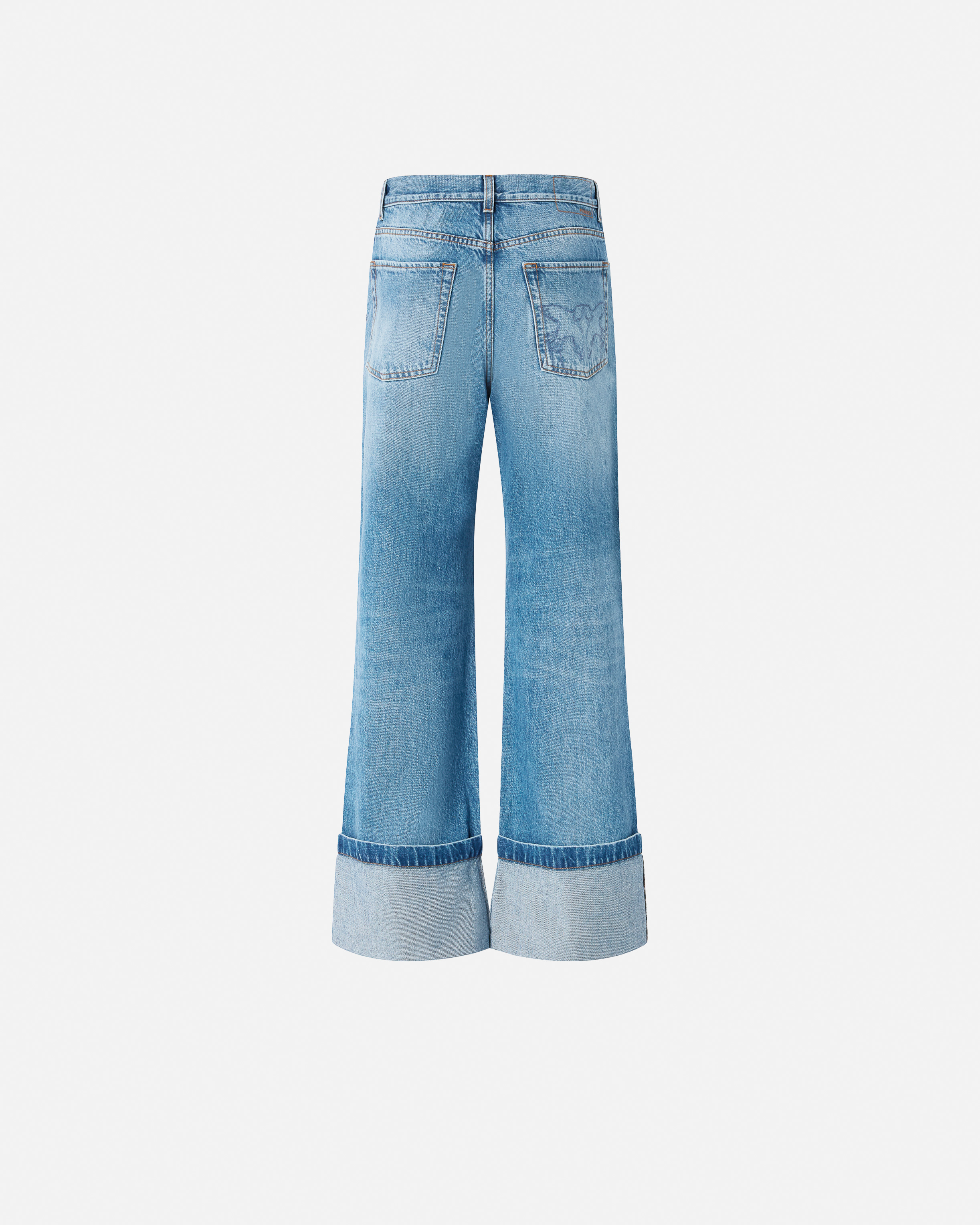 Pinko Wide Leg Trousers Featuring Pockets In Blue