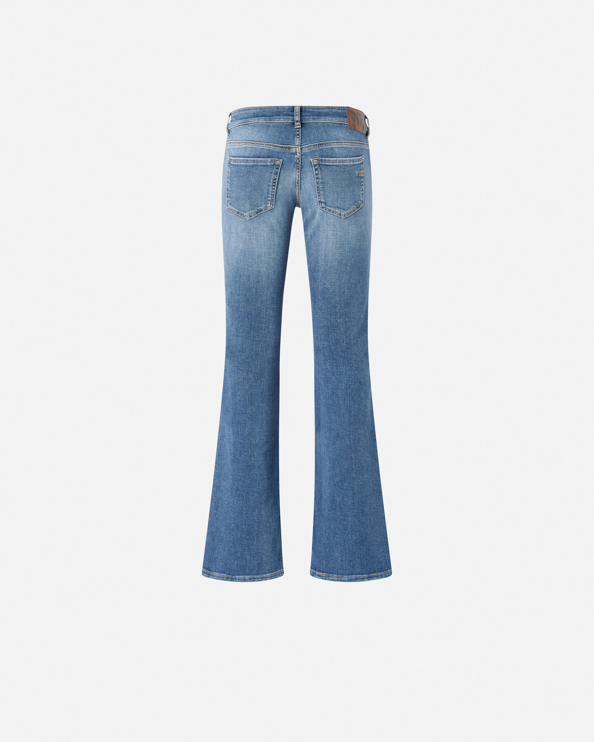 Pinko Flared Low-rise Jeans In Blue