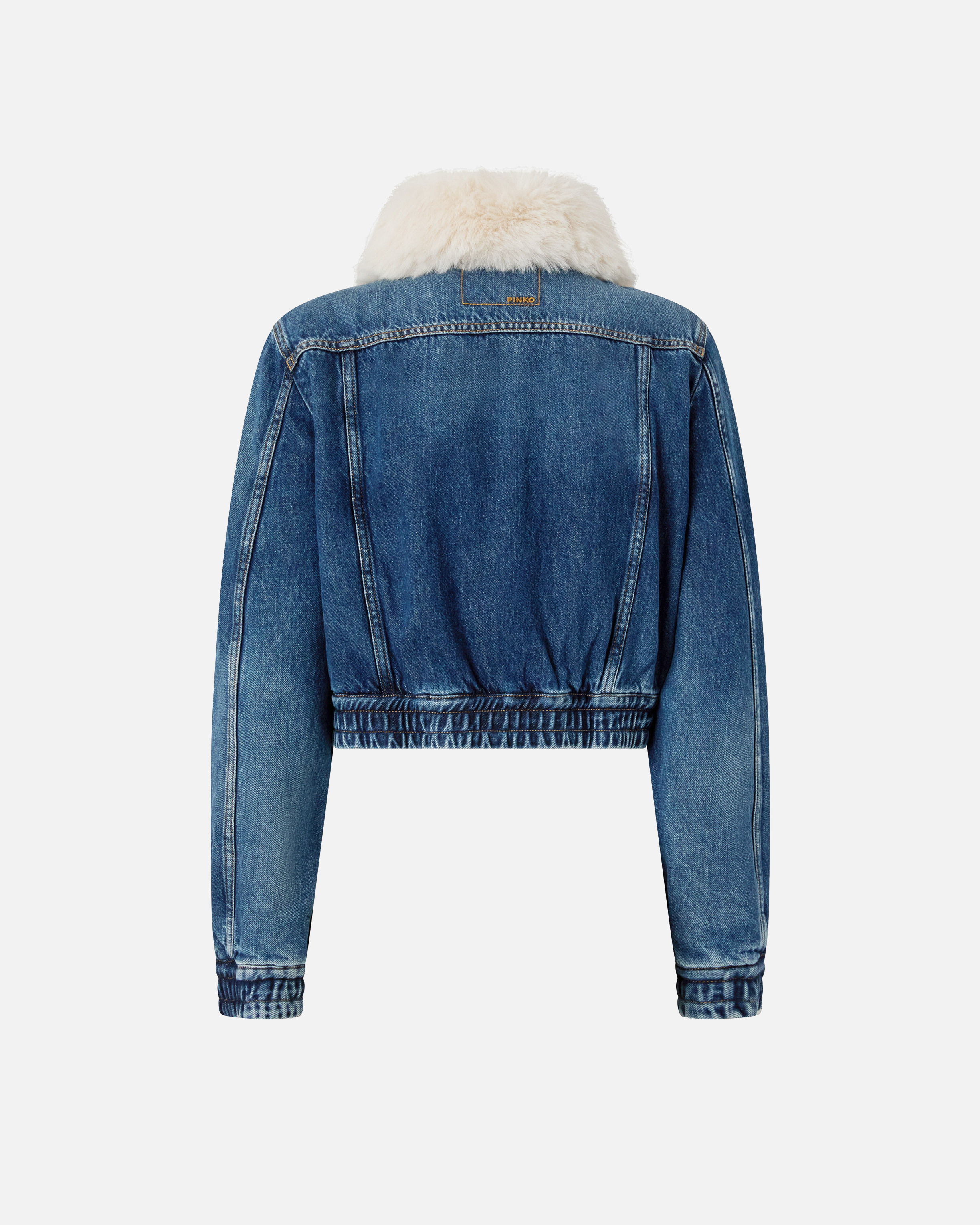 Veste camionneur en denim à col doux 5