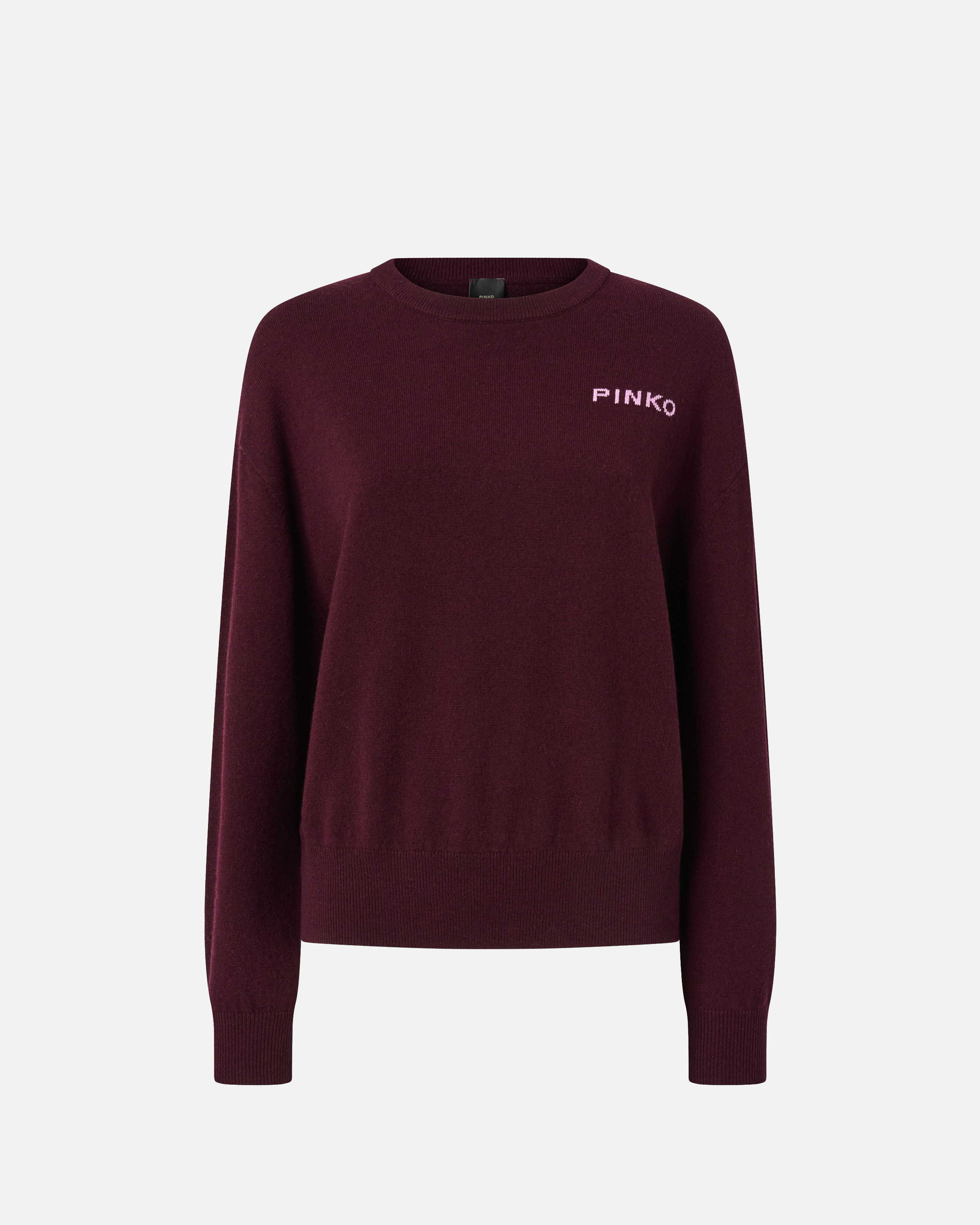 Pinko Logo Sweater In Burgundy