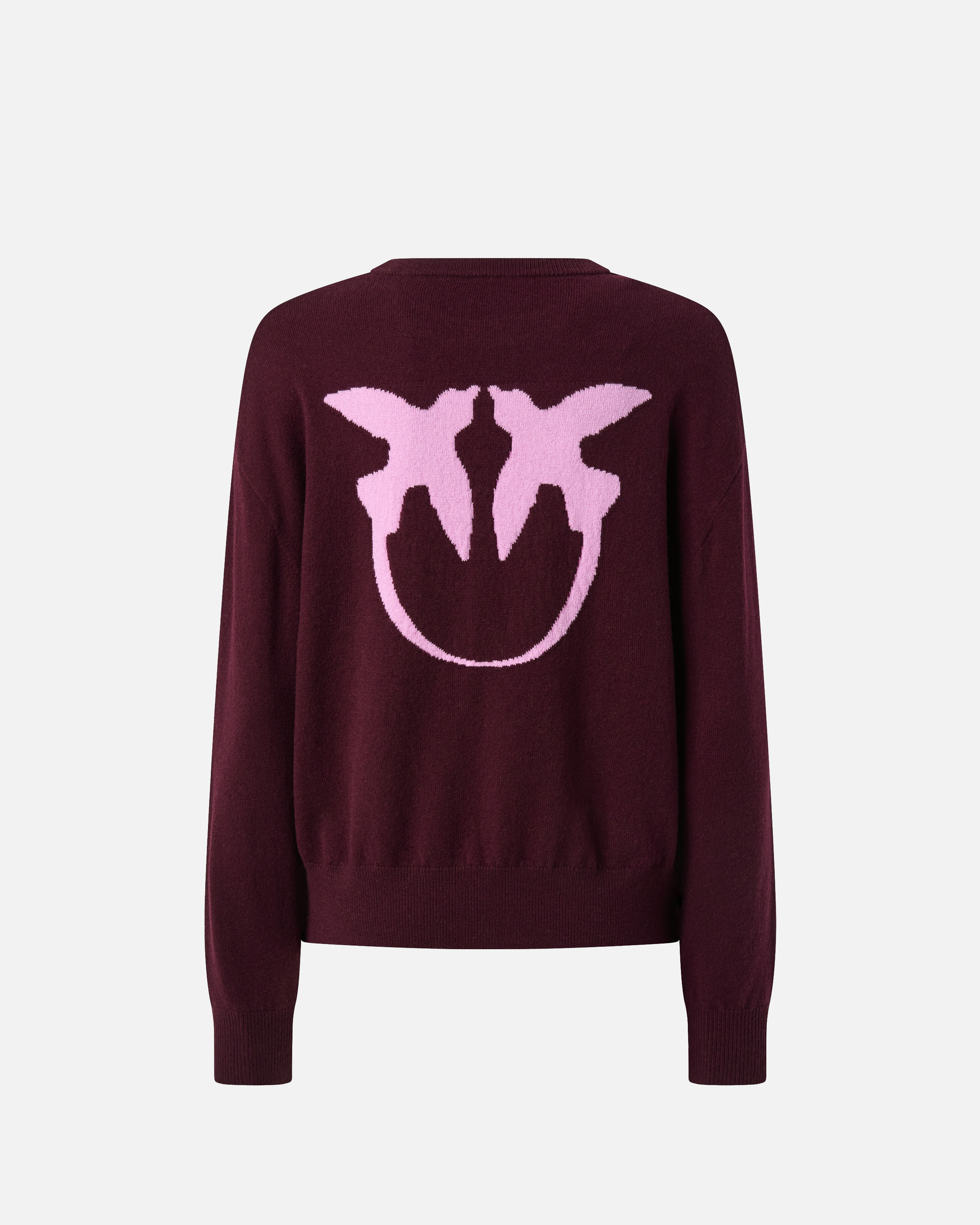 Pinko Logo Sweater In Burgundy