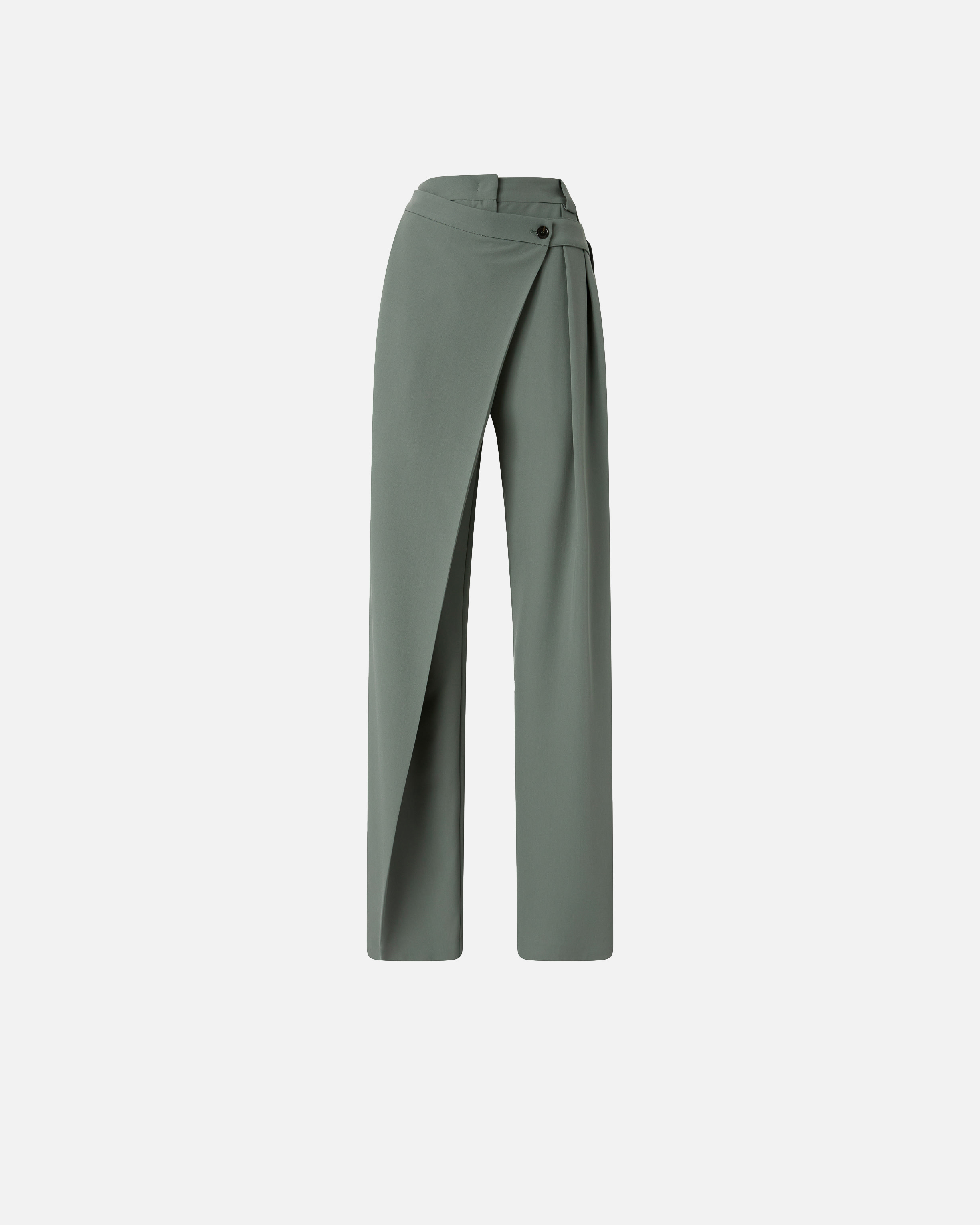 Pinko Wrap-front Pleated Trousers In Blue