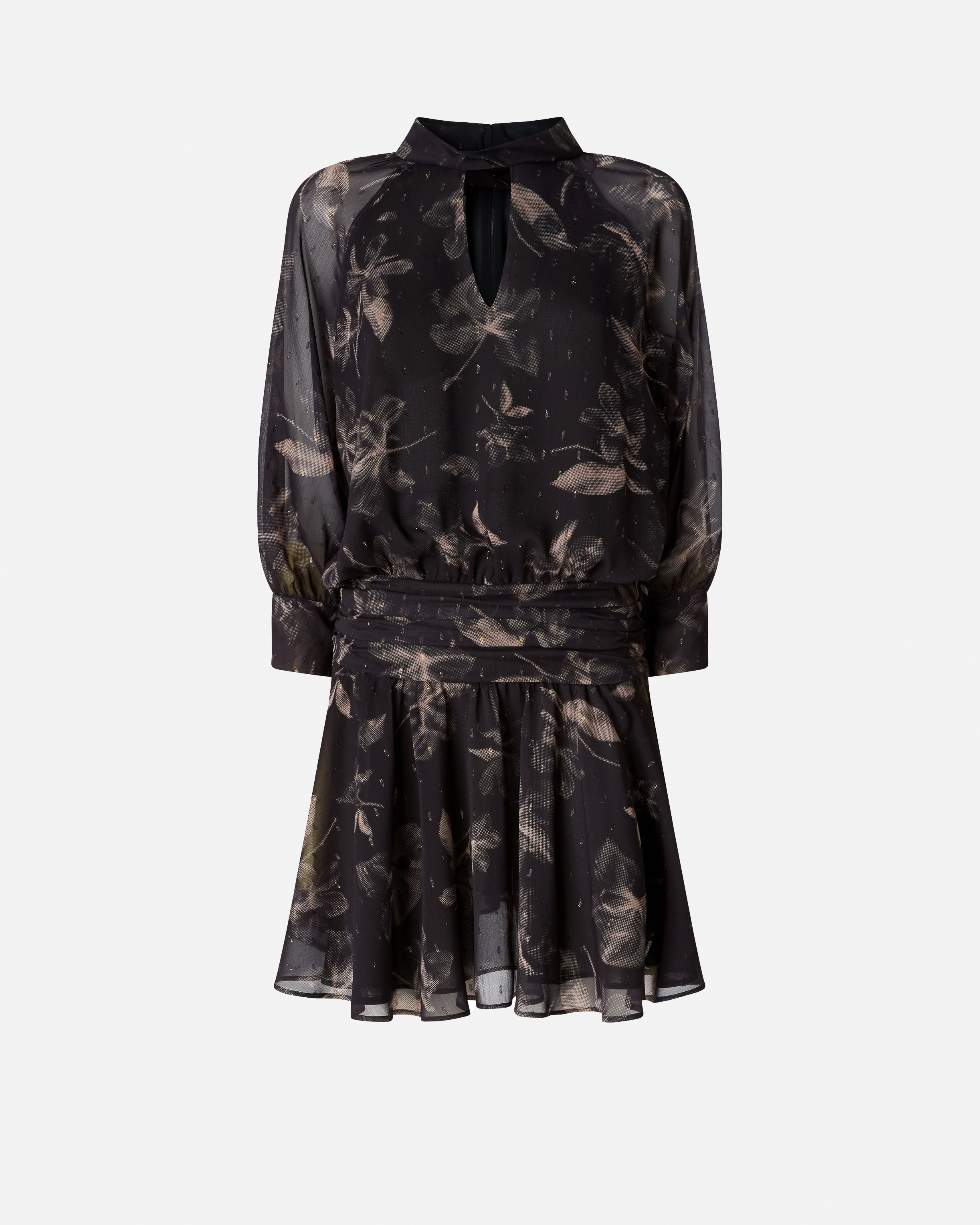 Short floral-print coupé fil dress PINKO → Shop Online
