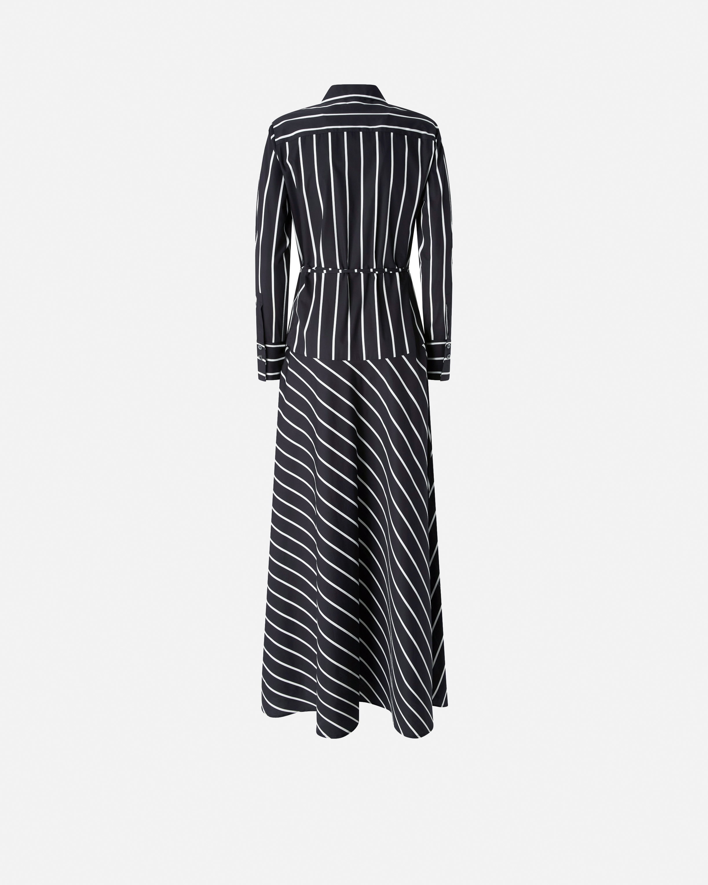 Long striped poplin dress 5