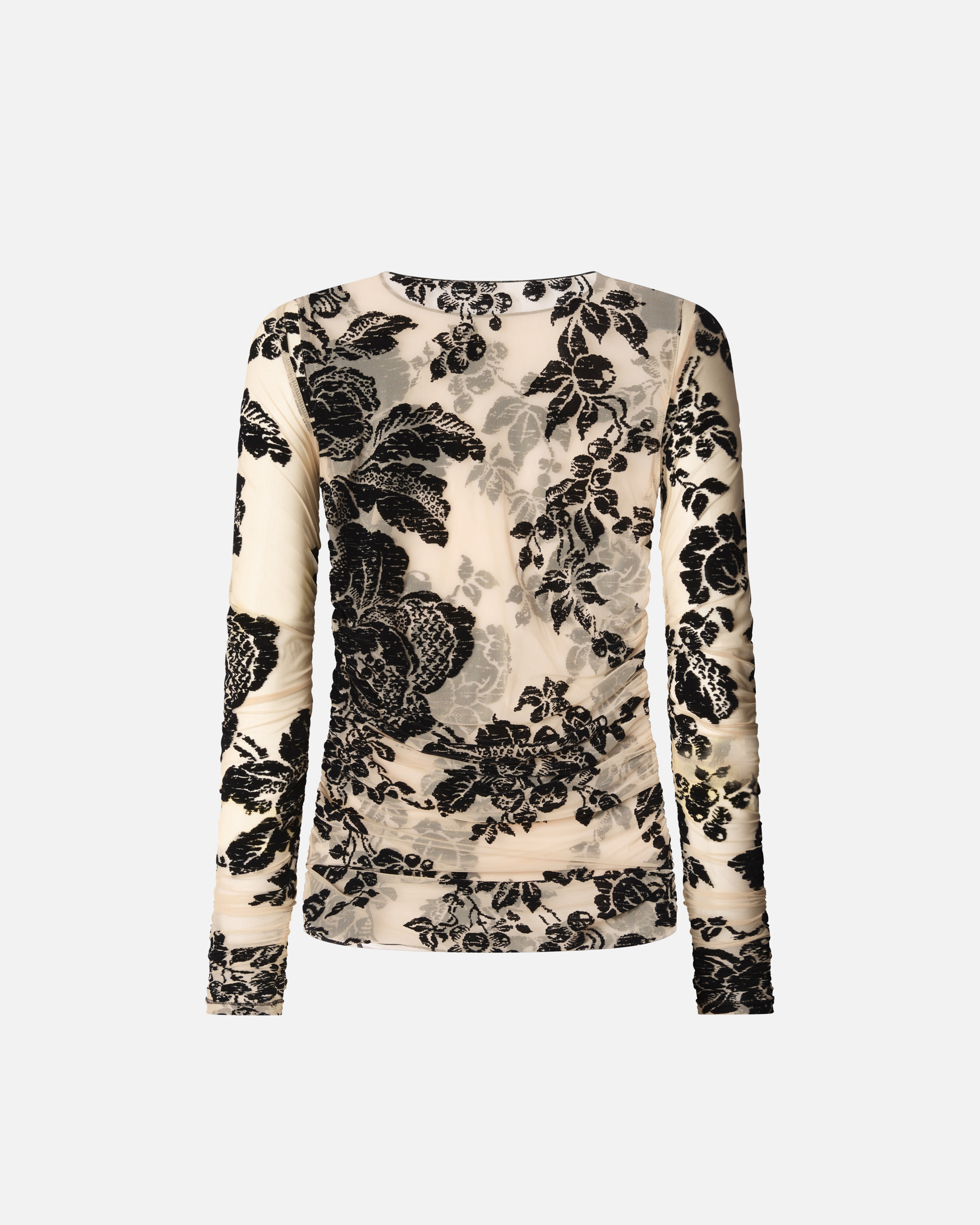 Pinko Sheer Flock-print Sweater In Multi