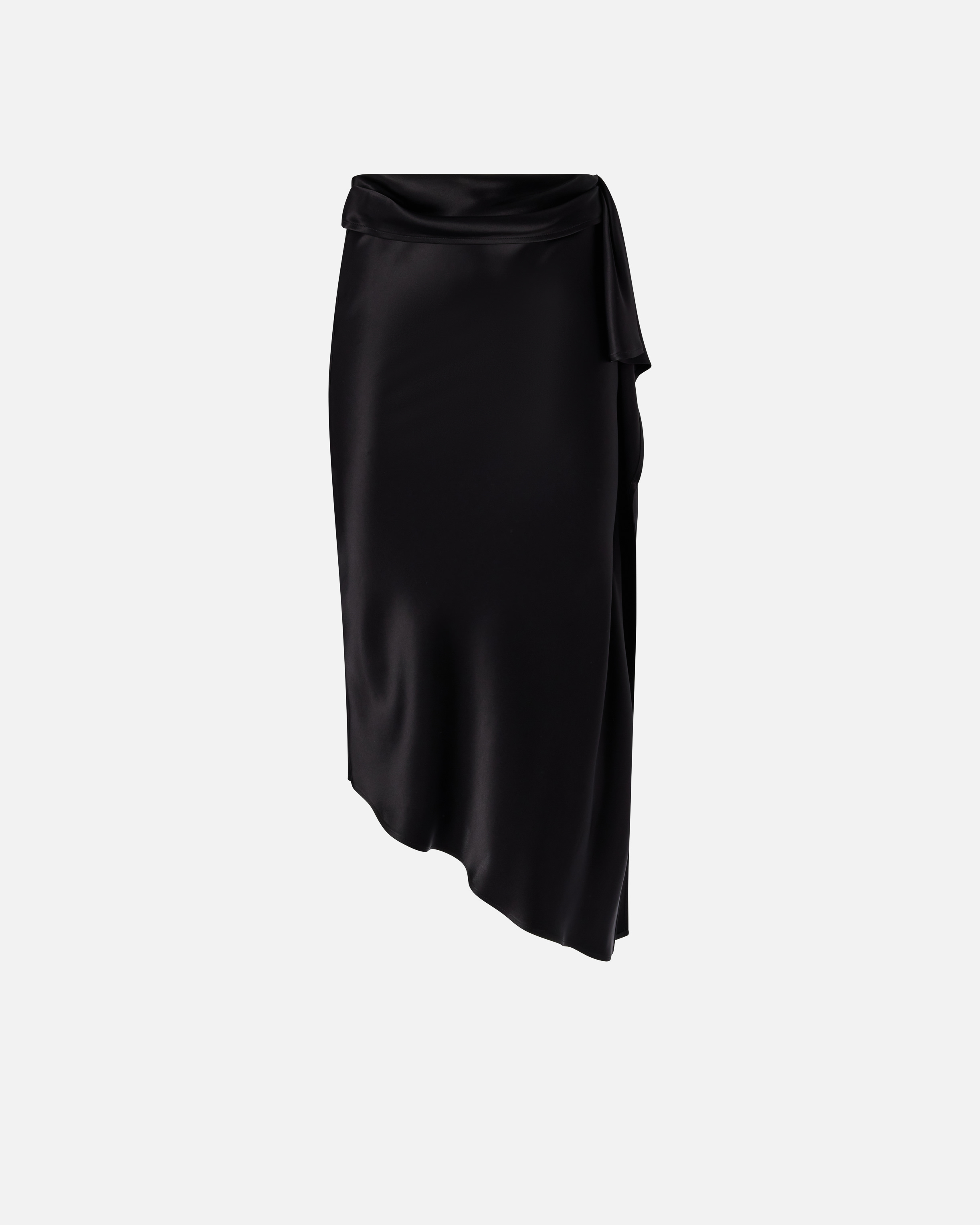 Pinko Asymmetrical Midi Skirt In Black