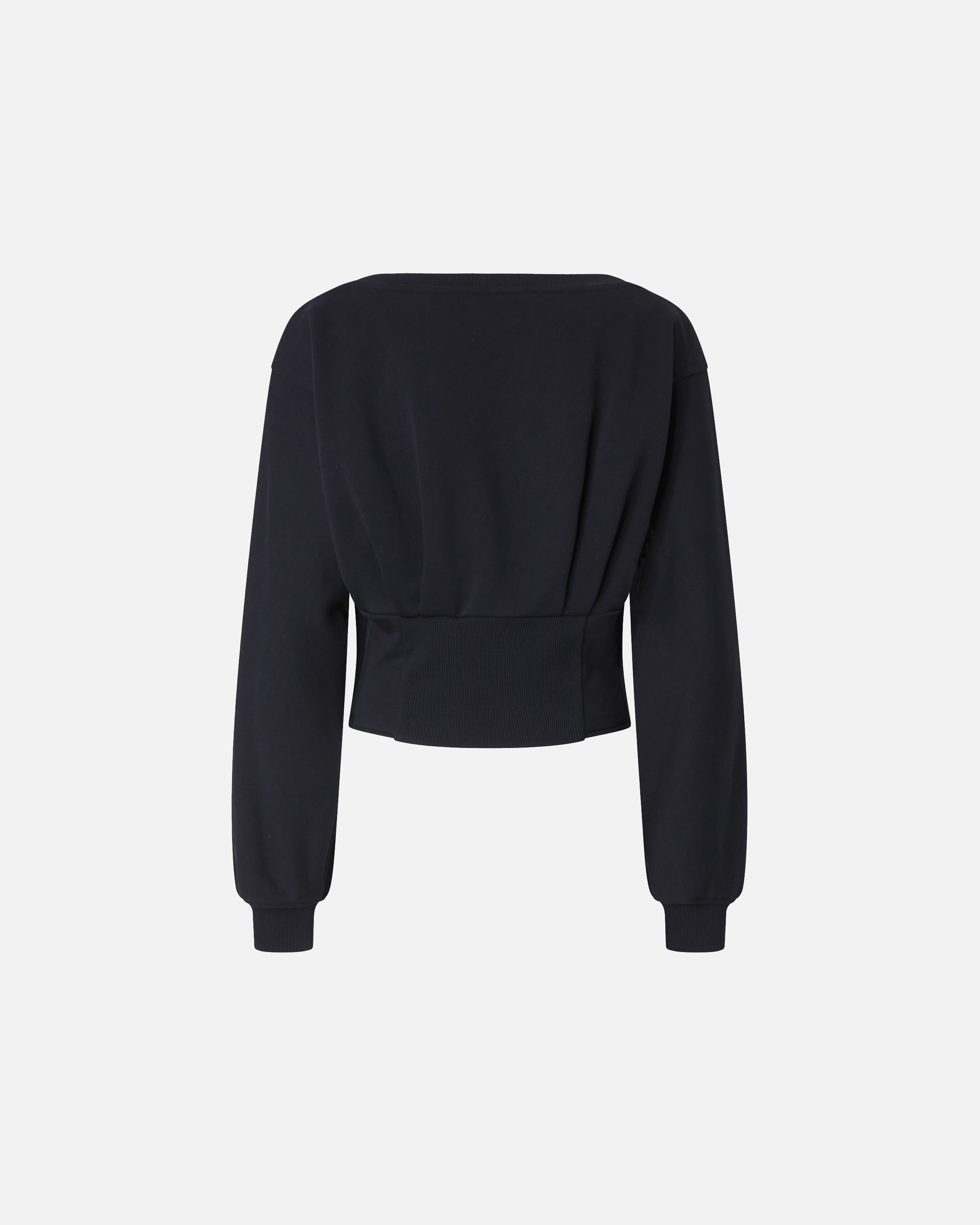 Pinko Button-detailed Fitted Sweatshirt In Blue