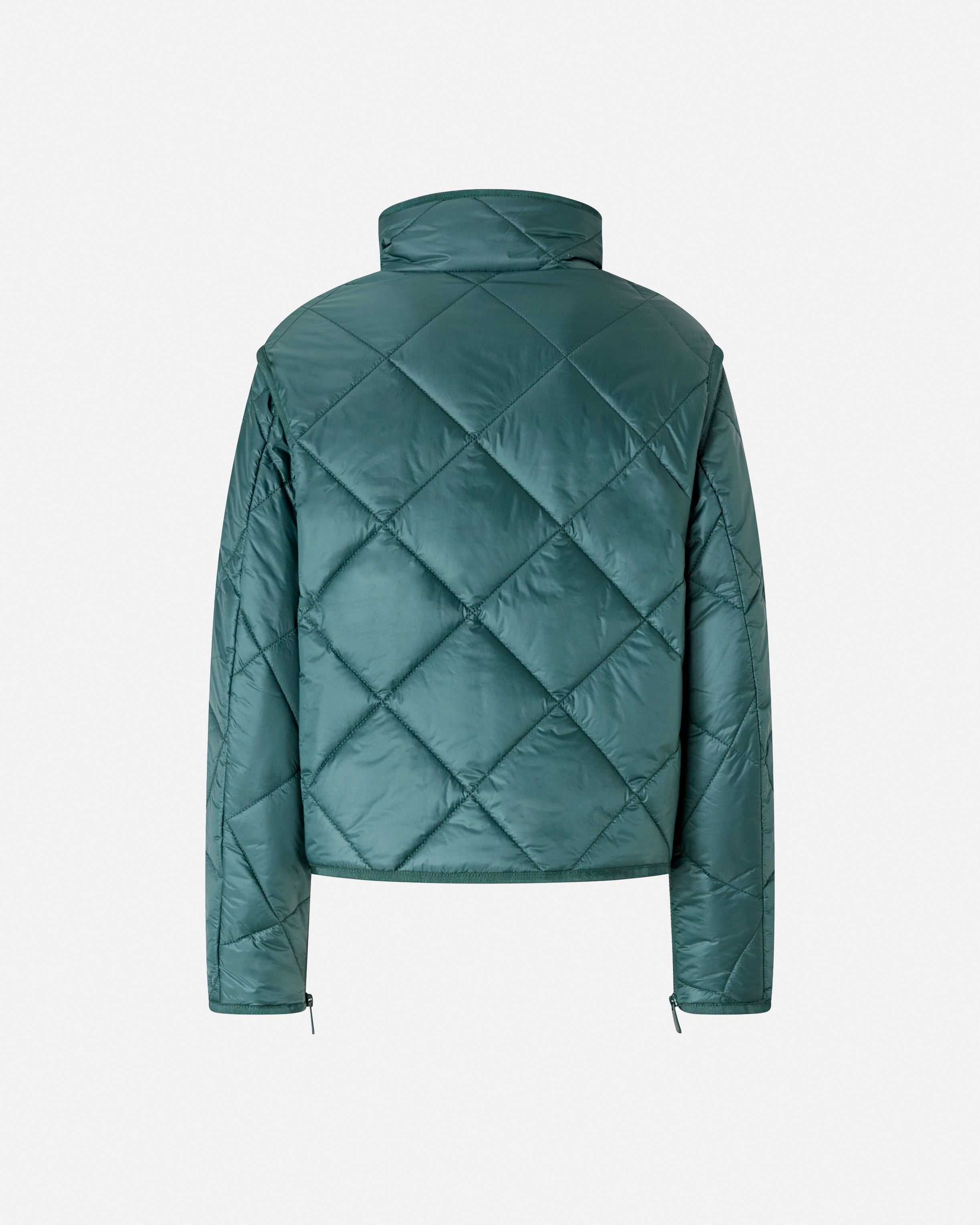 Pinko Quilted Technical Canvas Jacket In Green