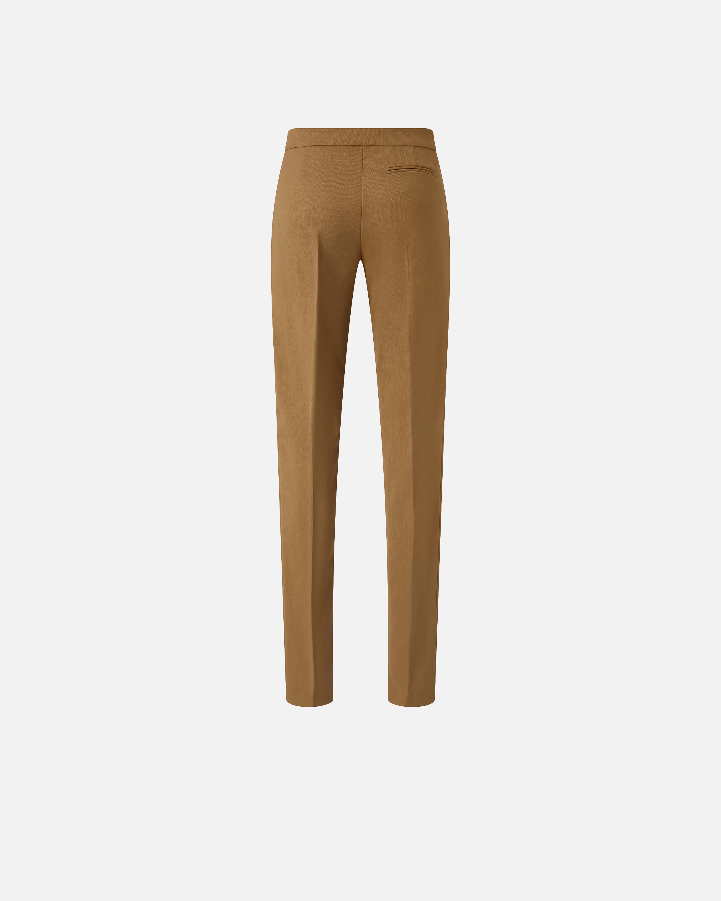 Pinko High-waisted Textured Wool Trousers In Brown