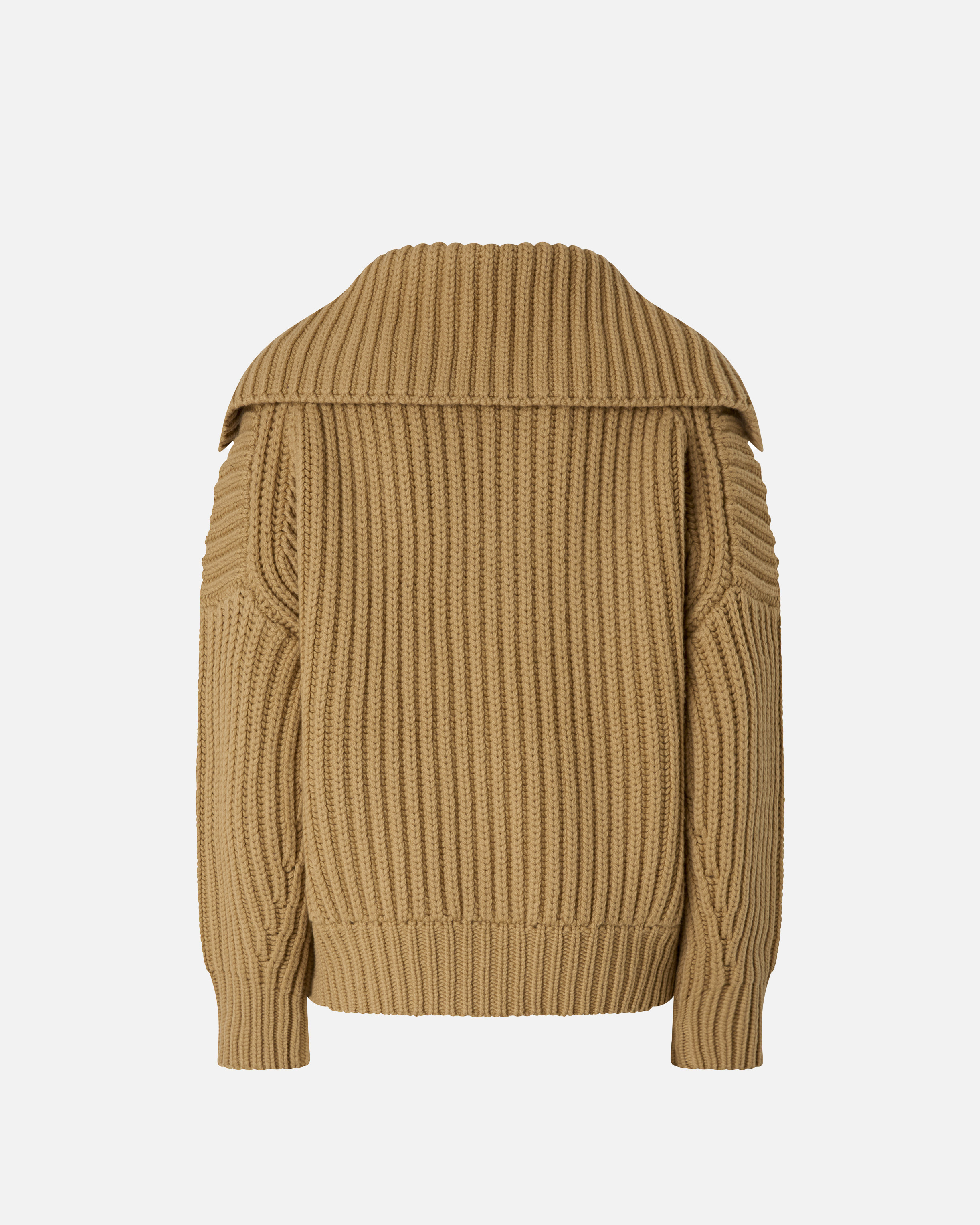 Pinko Long-sleeved Knitted Cardigan In Brown
