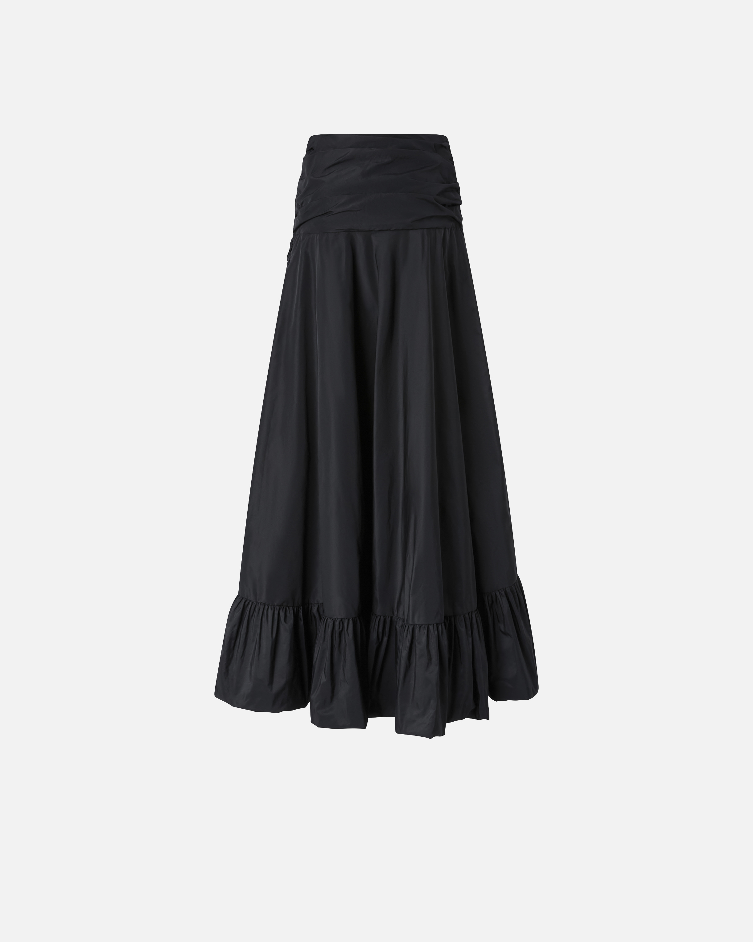 Pinko Ruffled Asymmetrical Skirt In Black