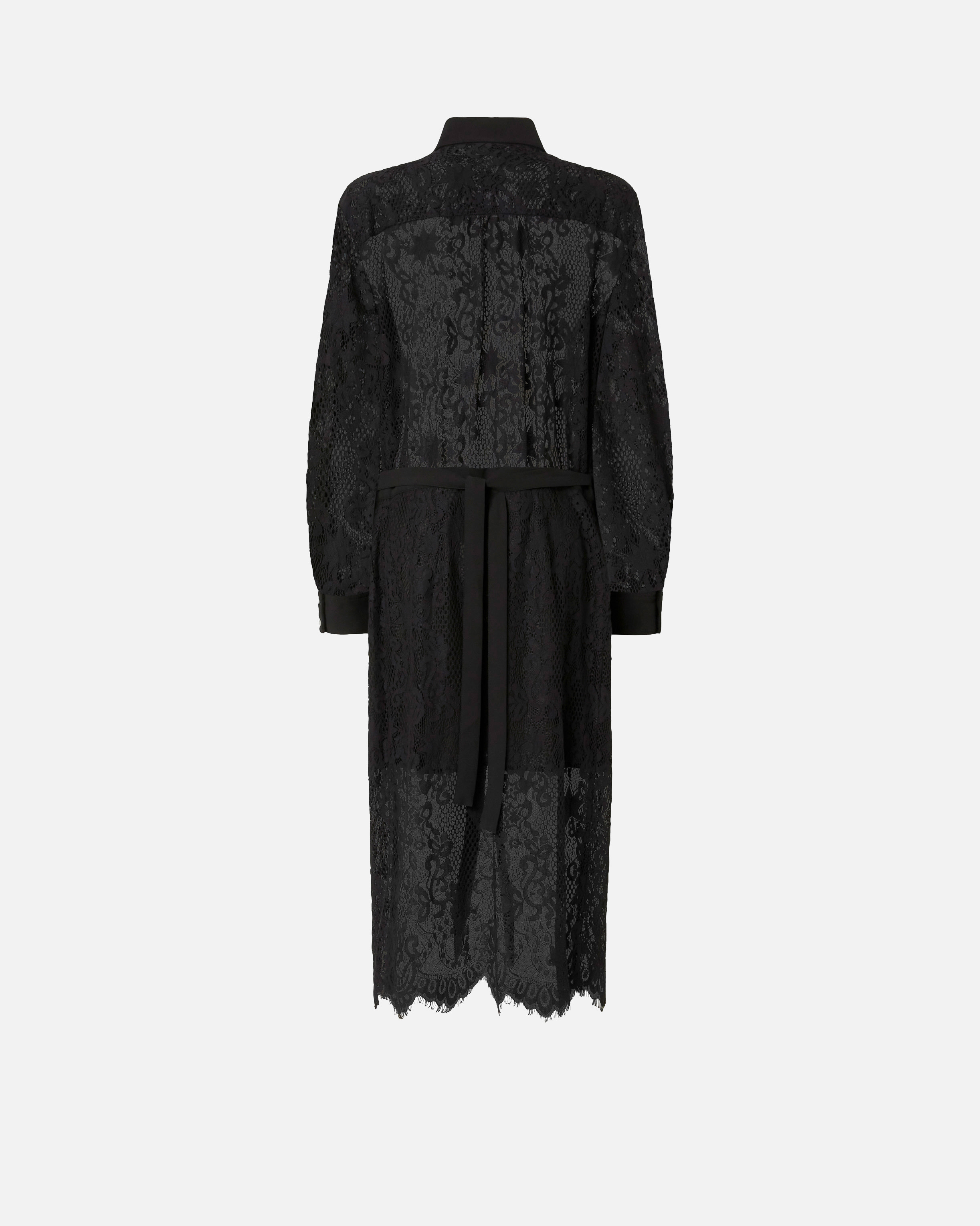 Midi dress in rebrodé lace with long sleeves PINKO → Shop