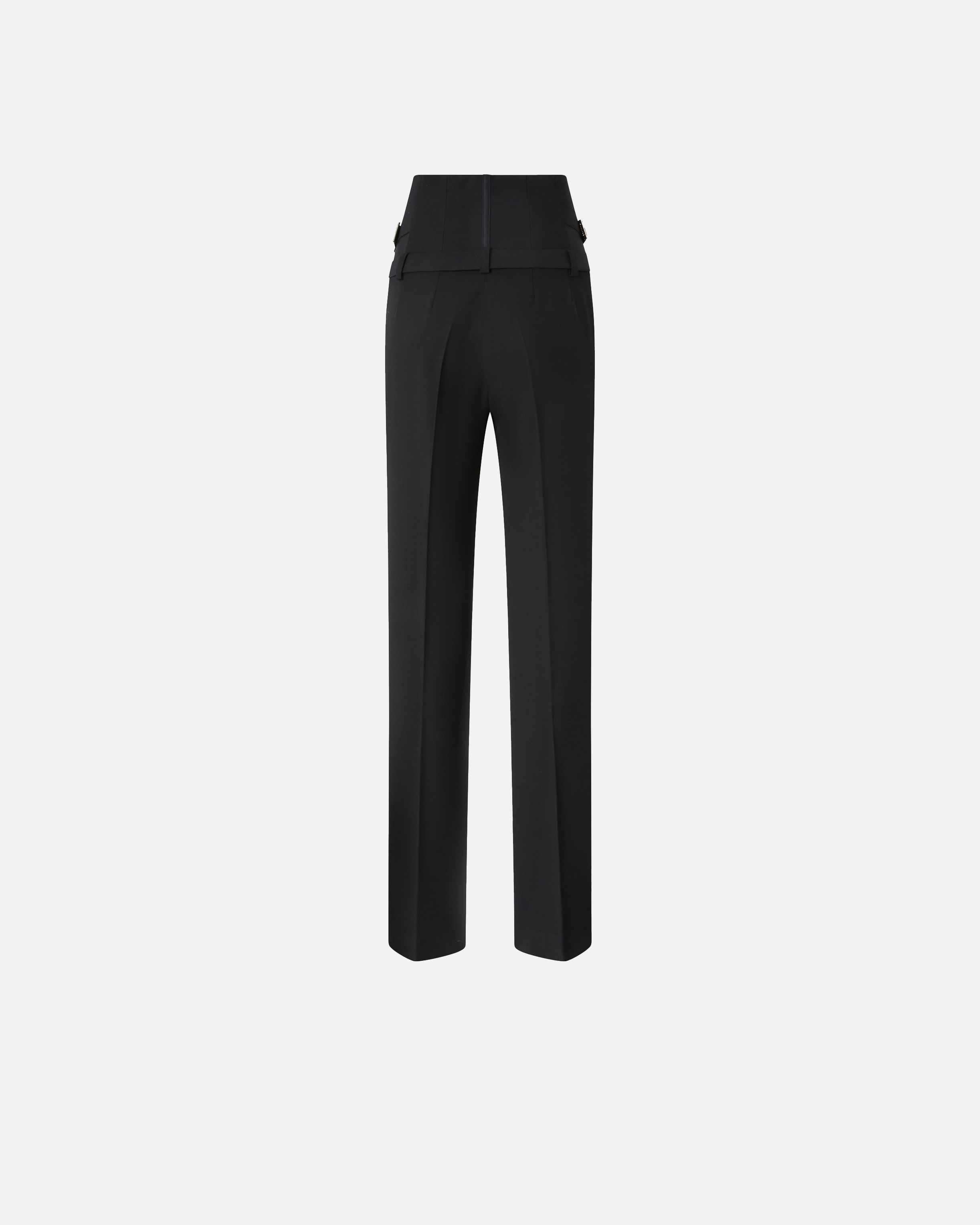Pinko Pinstripe Poly Wool Bustier Trousers In Black