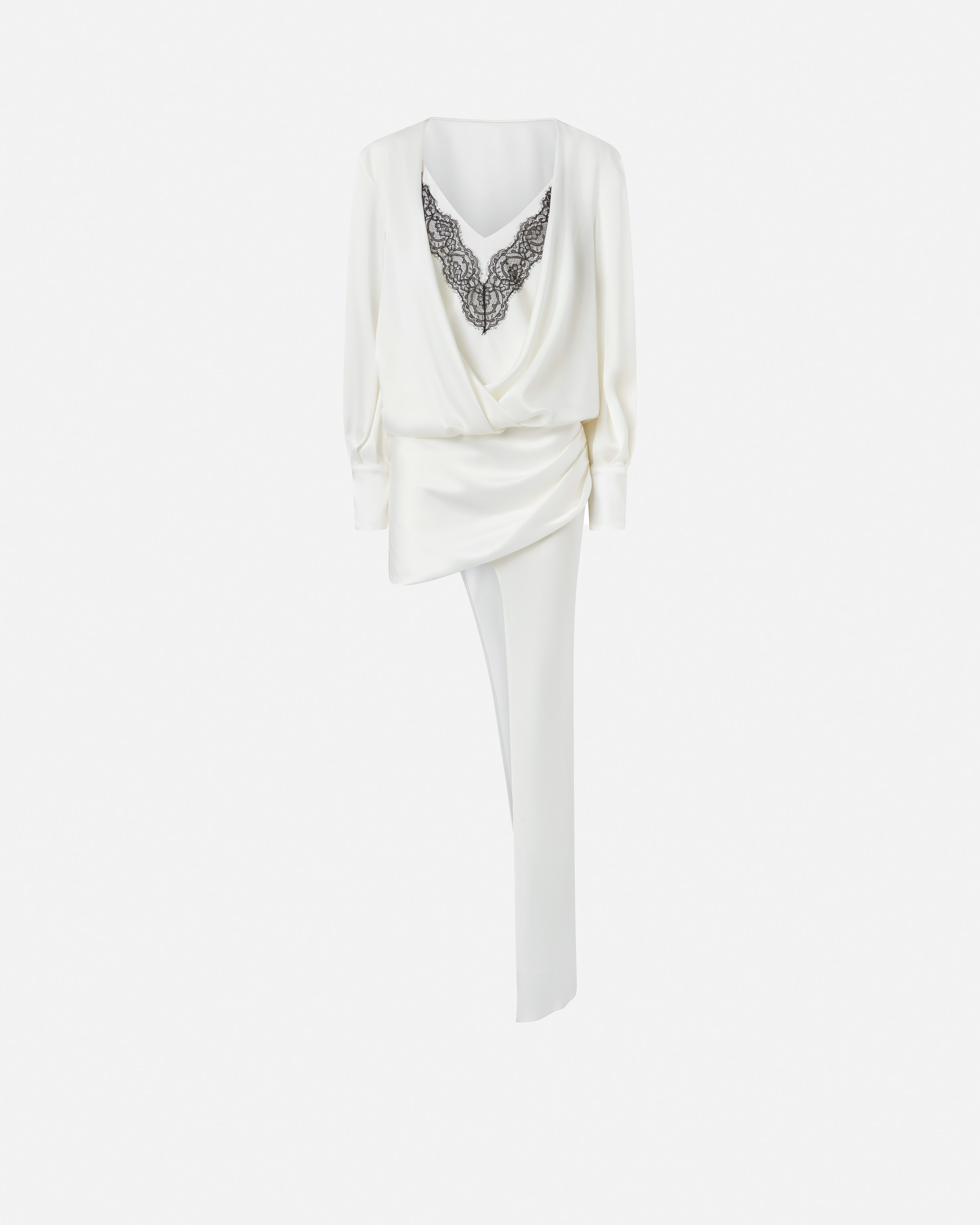 Pinko Lace-embellishment Mini Dress In White